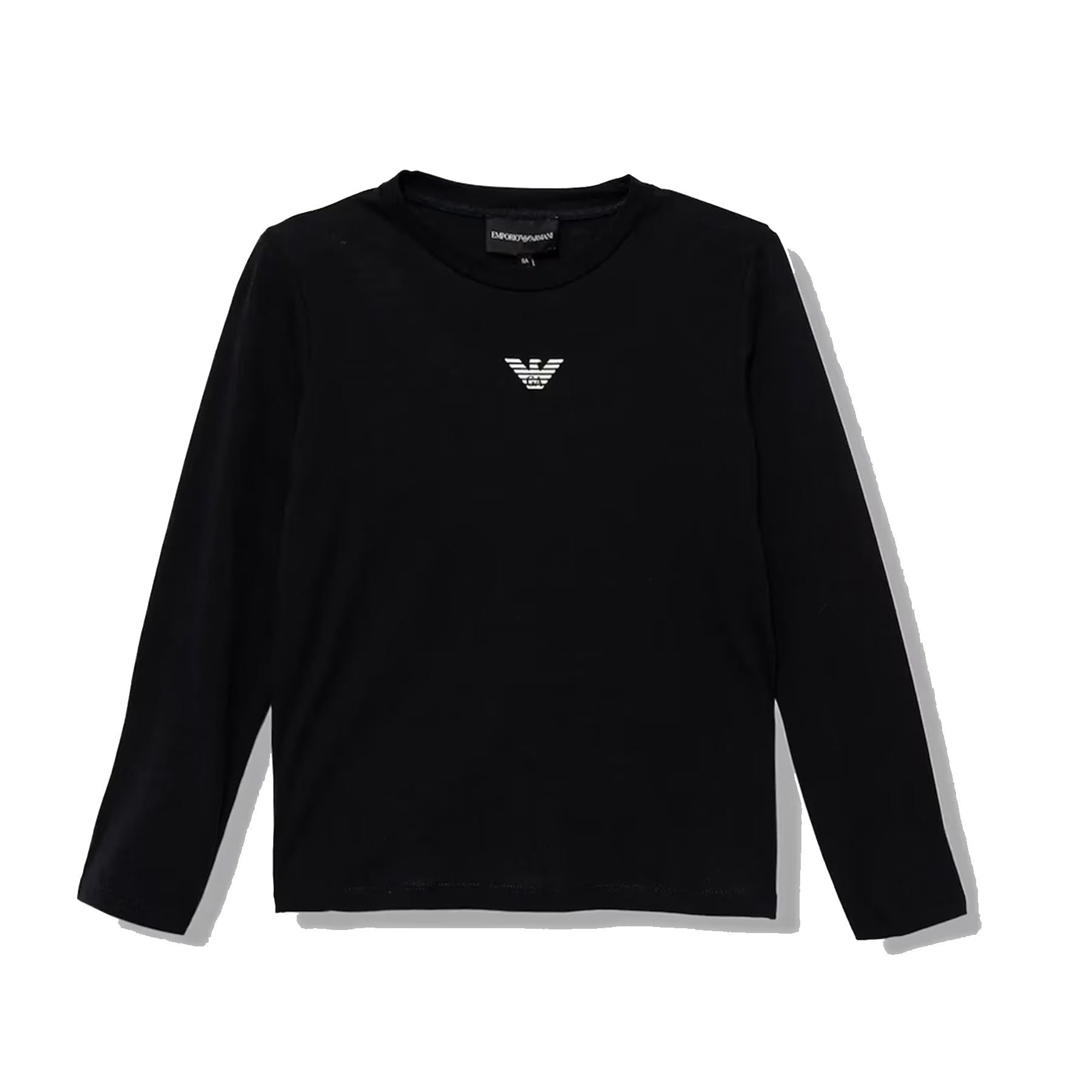 Solid color crew neck T-shirt in blue and white