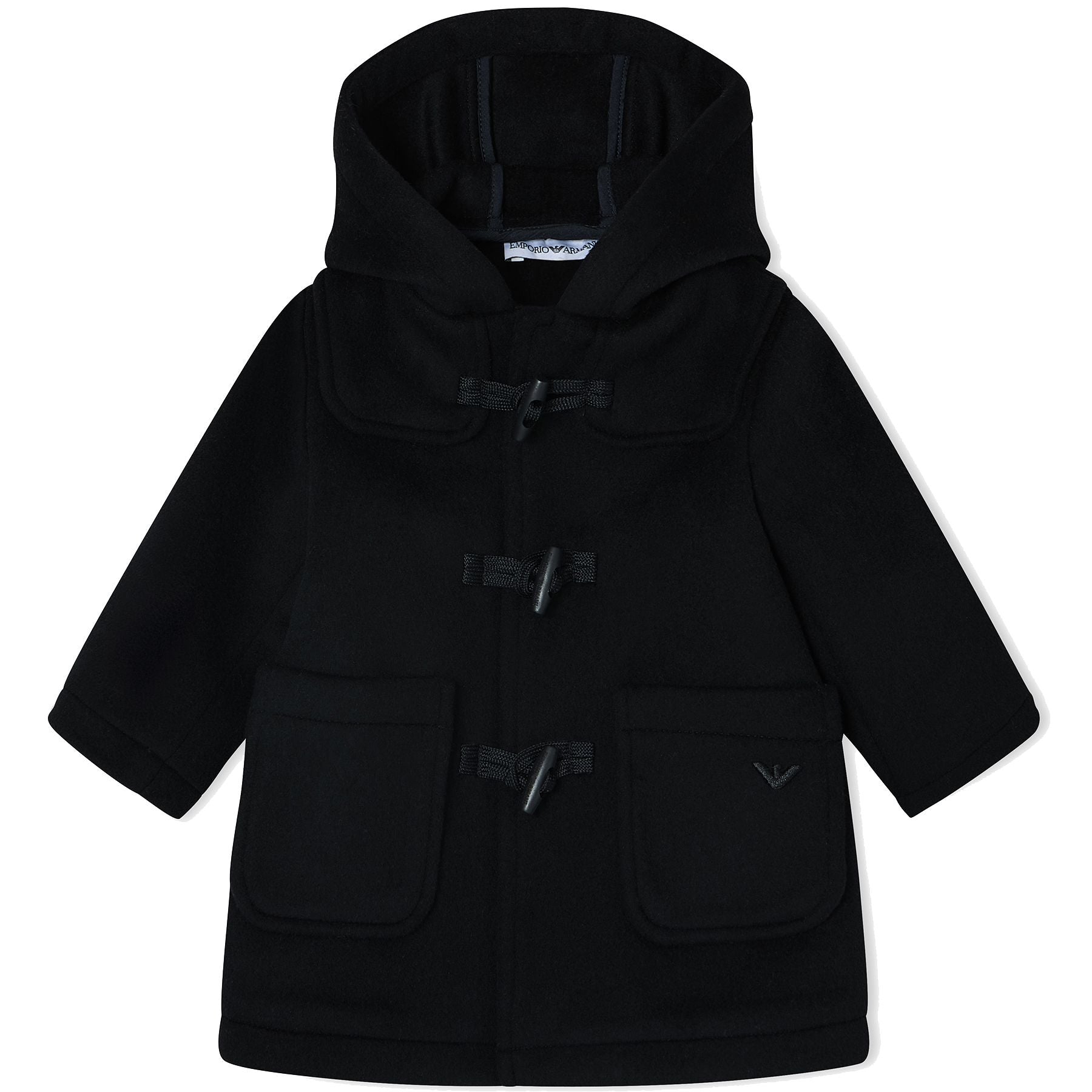 Armani Montgomery Coat Emporio Made of Fine Blue Wool Cloth