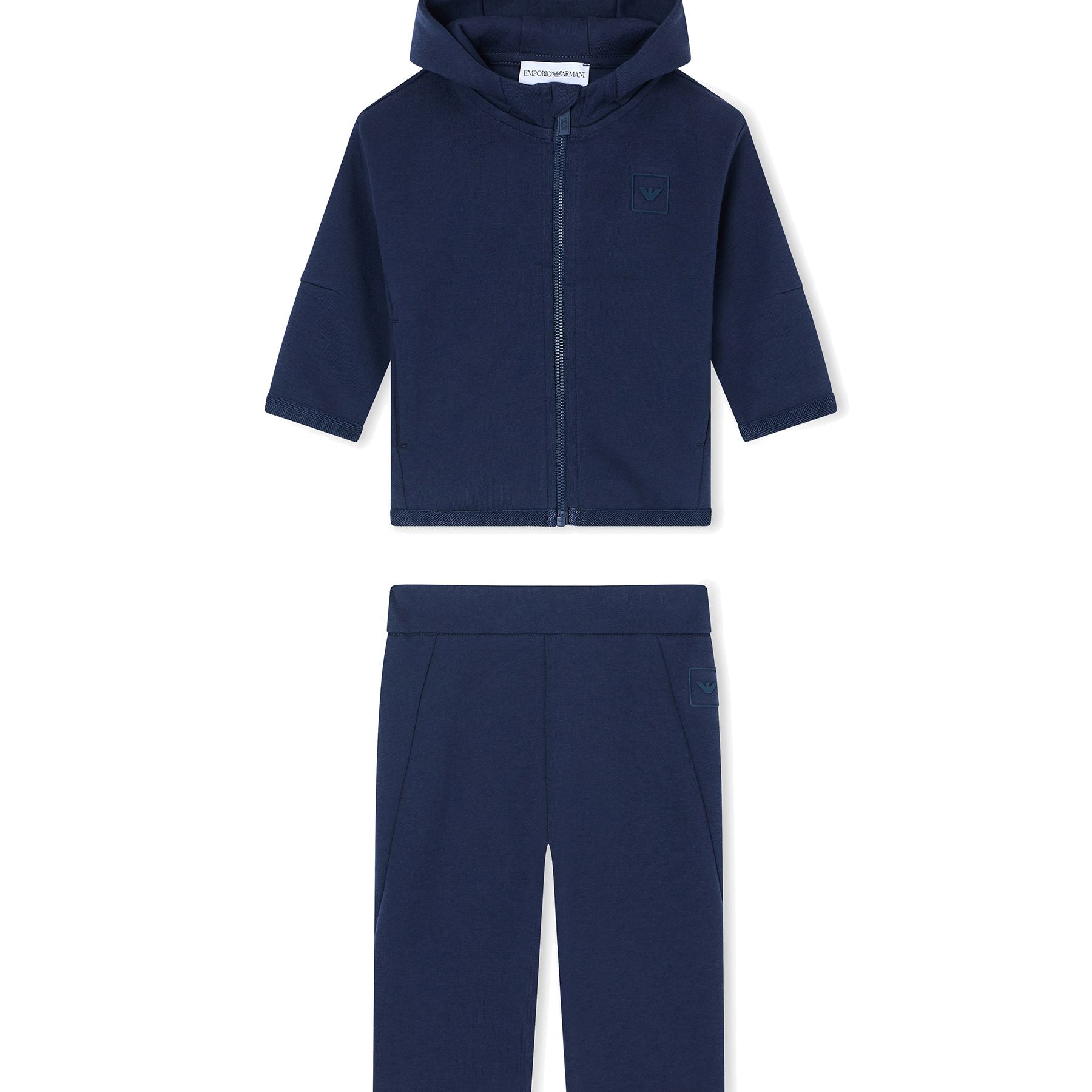 Armani Tracksuit with Hood and Zip Closure and Elastic Waist Pants