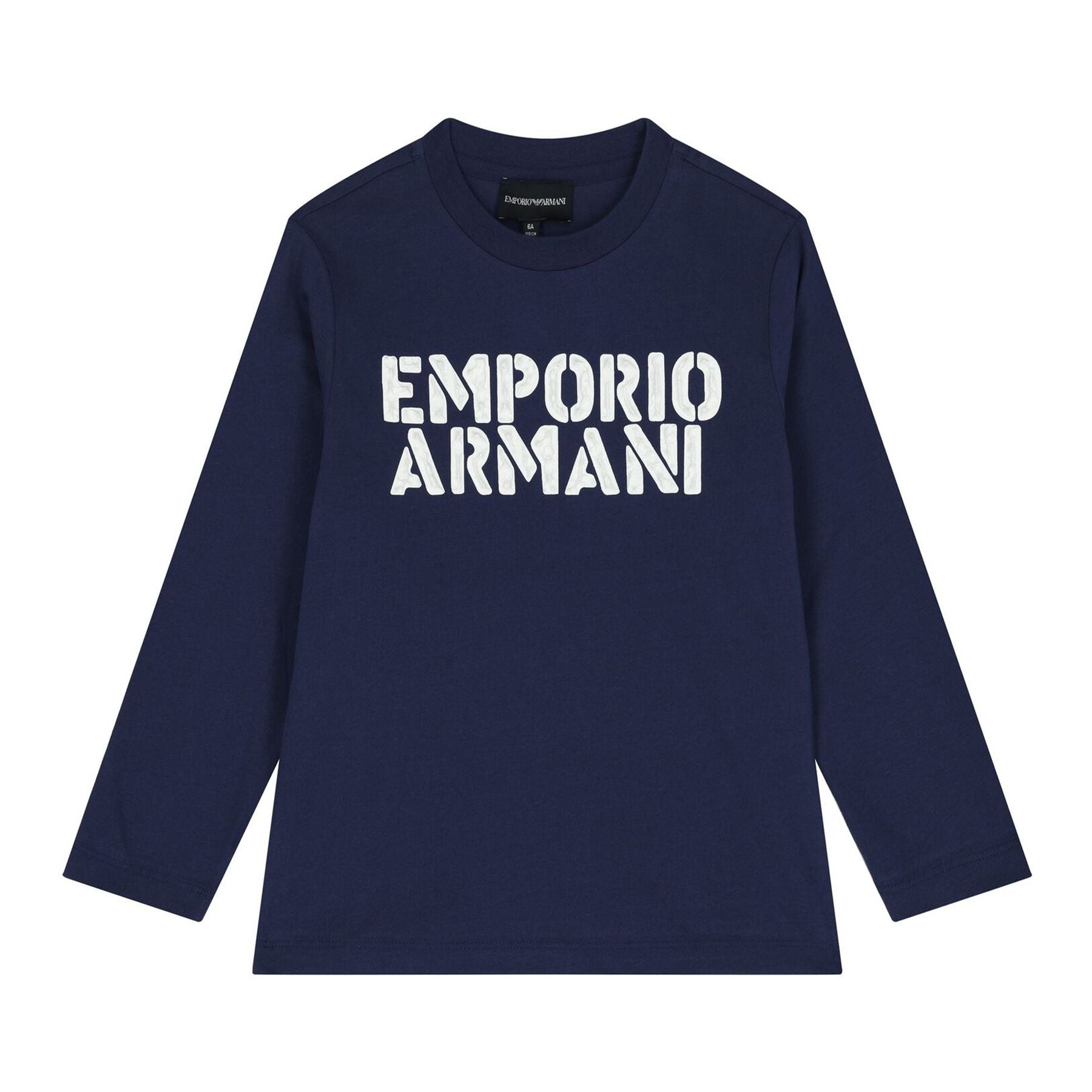 Armani Crew Neck Long Sleeve Blue T-Shirt