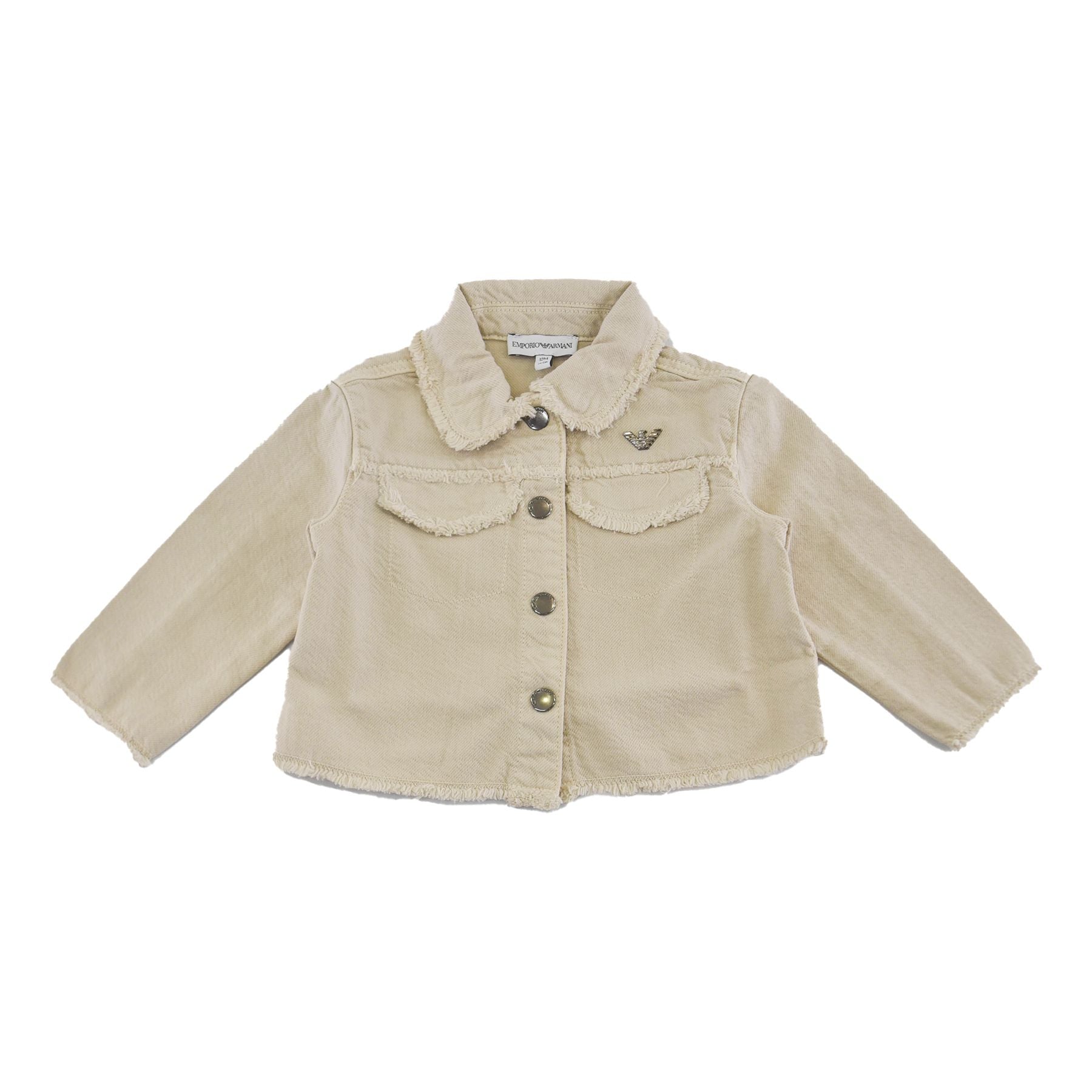 Lightweight jacket with fringes for pink baby girls