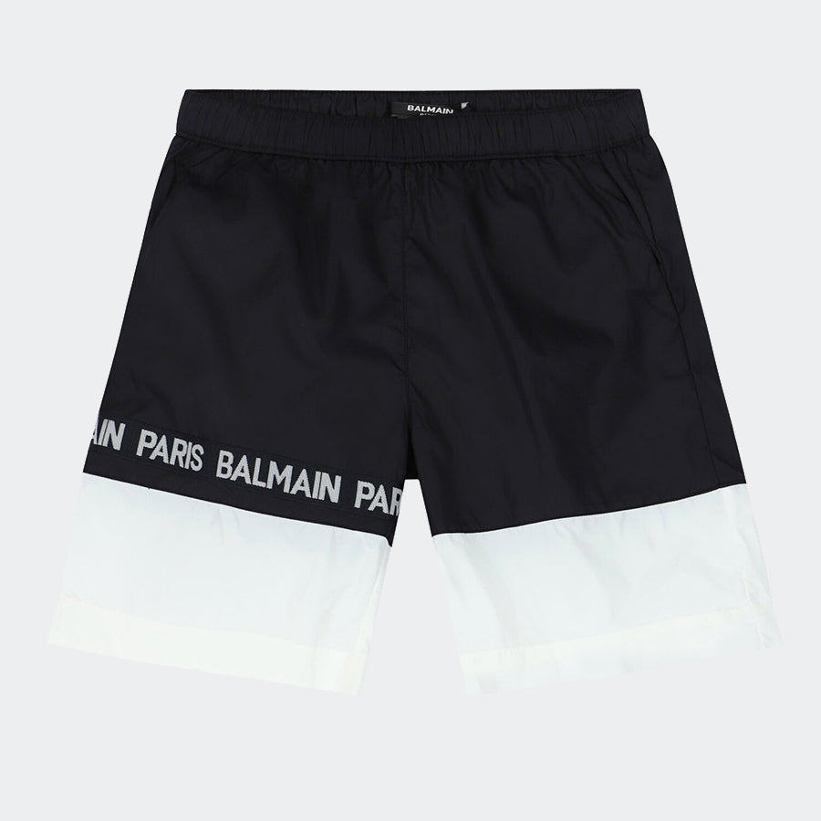 Balmain Two-tone Boxer Swimsuit