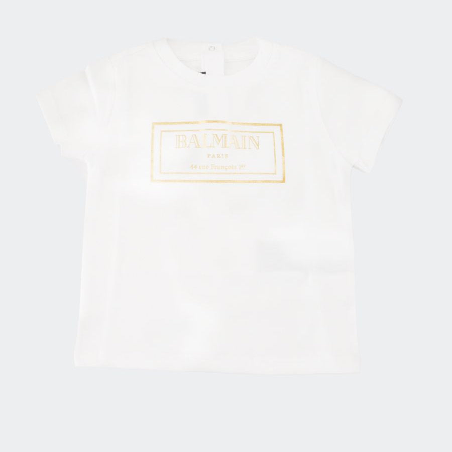 Balmain T-shirt with Gold Logo