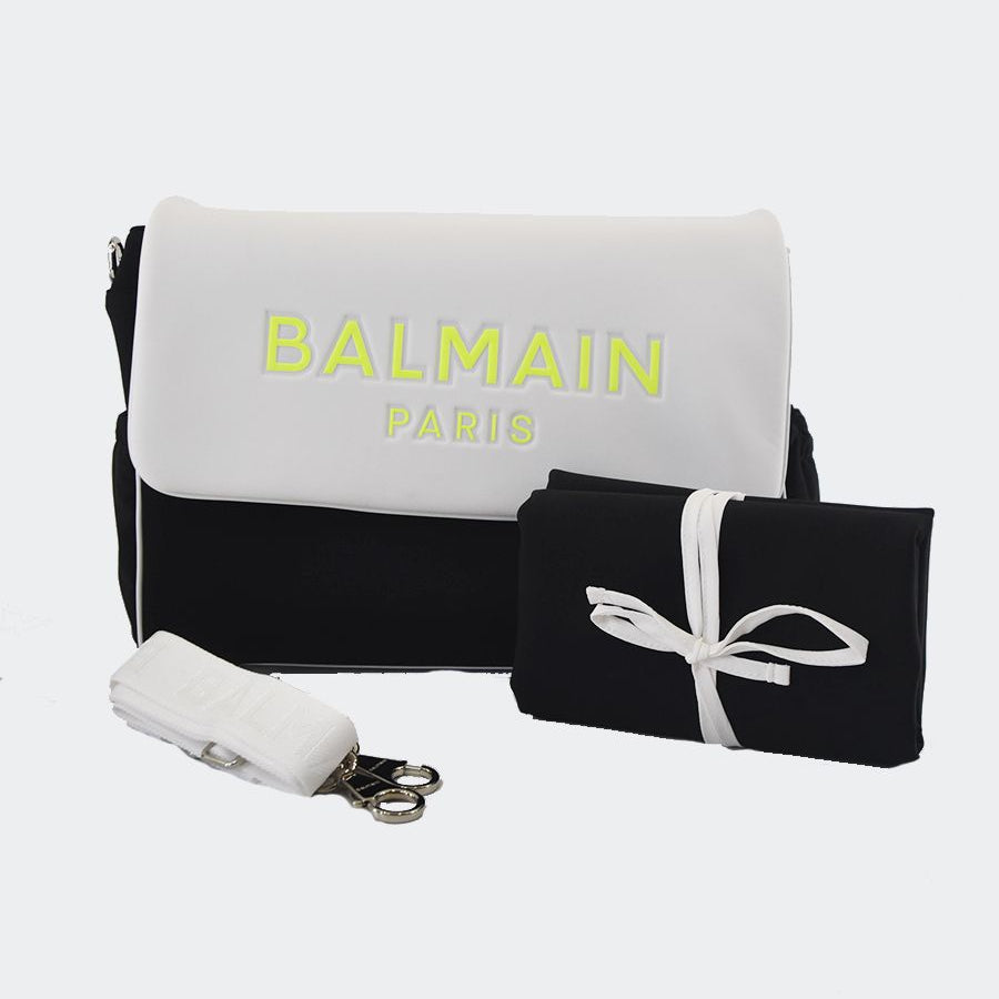Balmain Neoprene Bag with Fluorescent Logo
