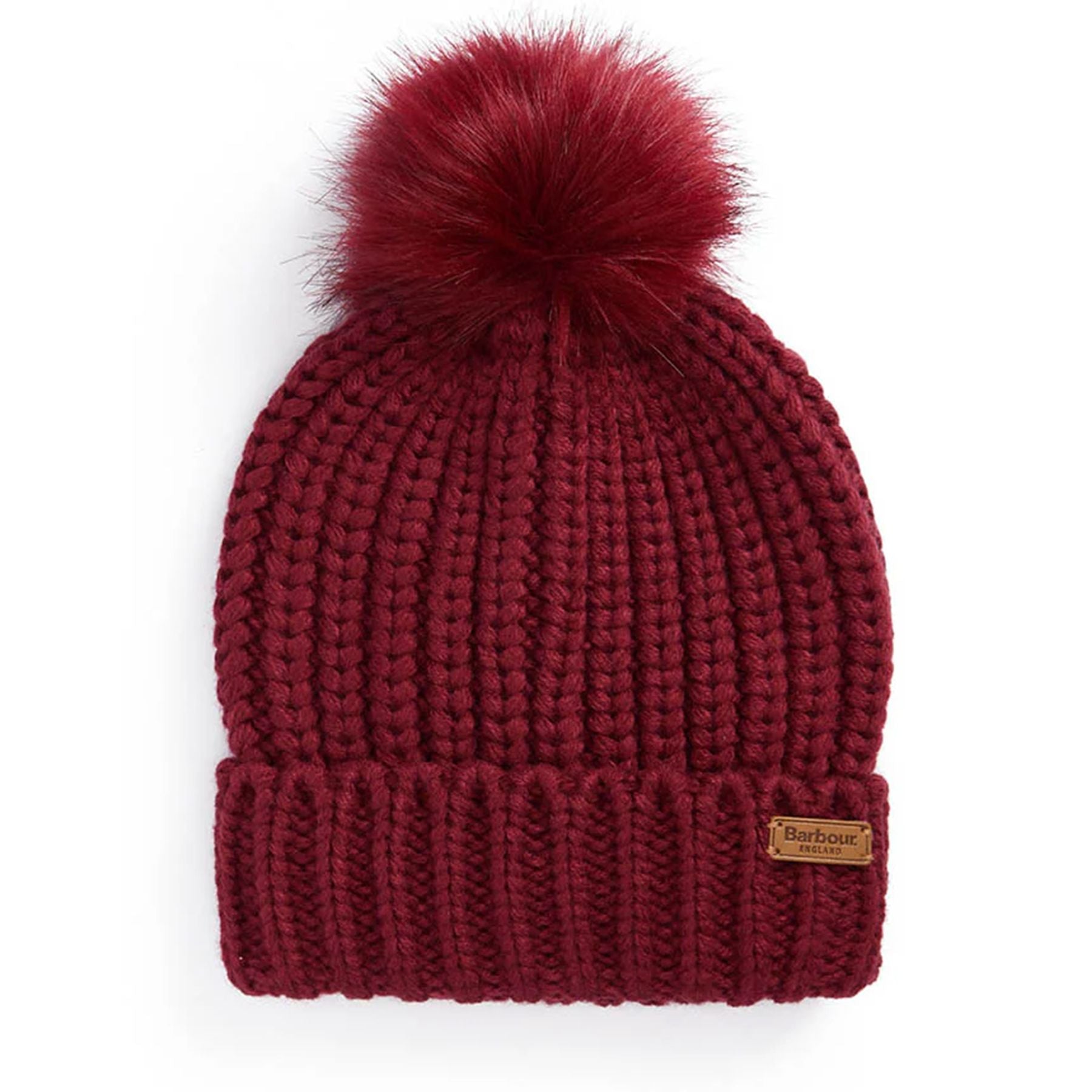 Barbour Chunky Knit Hat with Patch