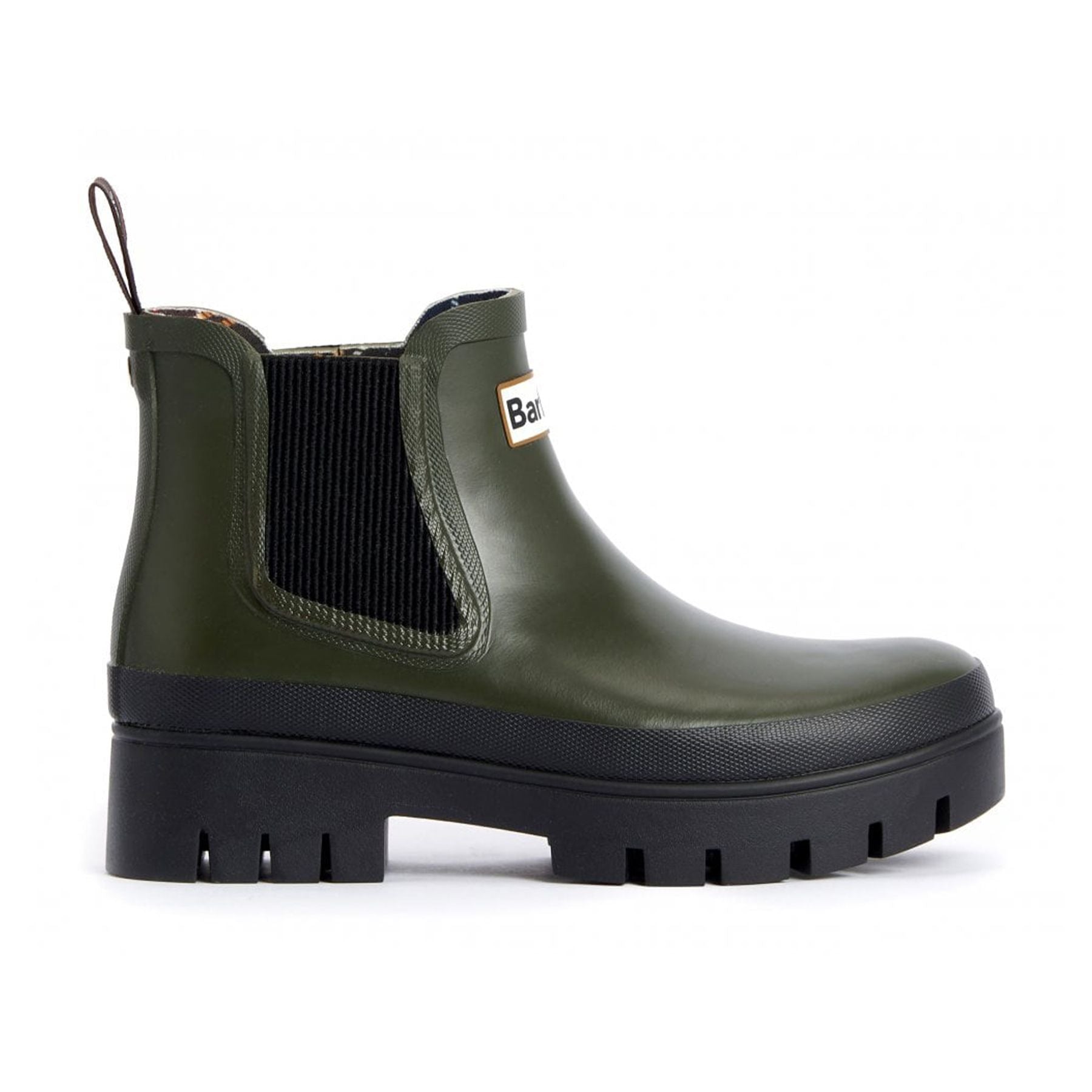 Barbour Chelsea Wellington Boots Olive Green