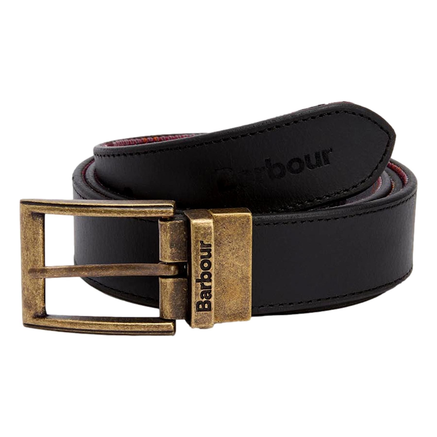 Barbour Classic and Versatile Black Tartan Belt