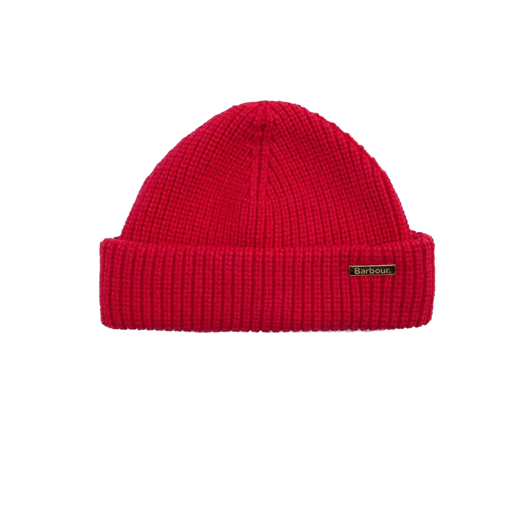 Barbour Red Knit Beanie Hat
