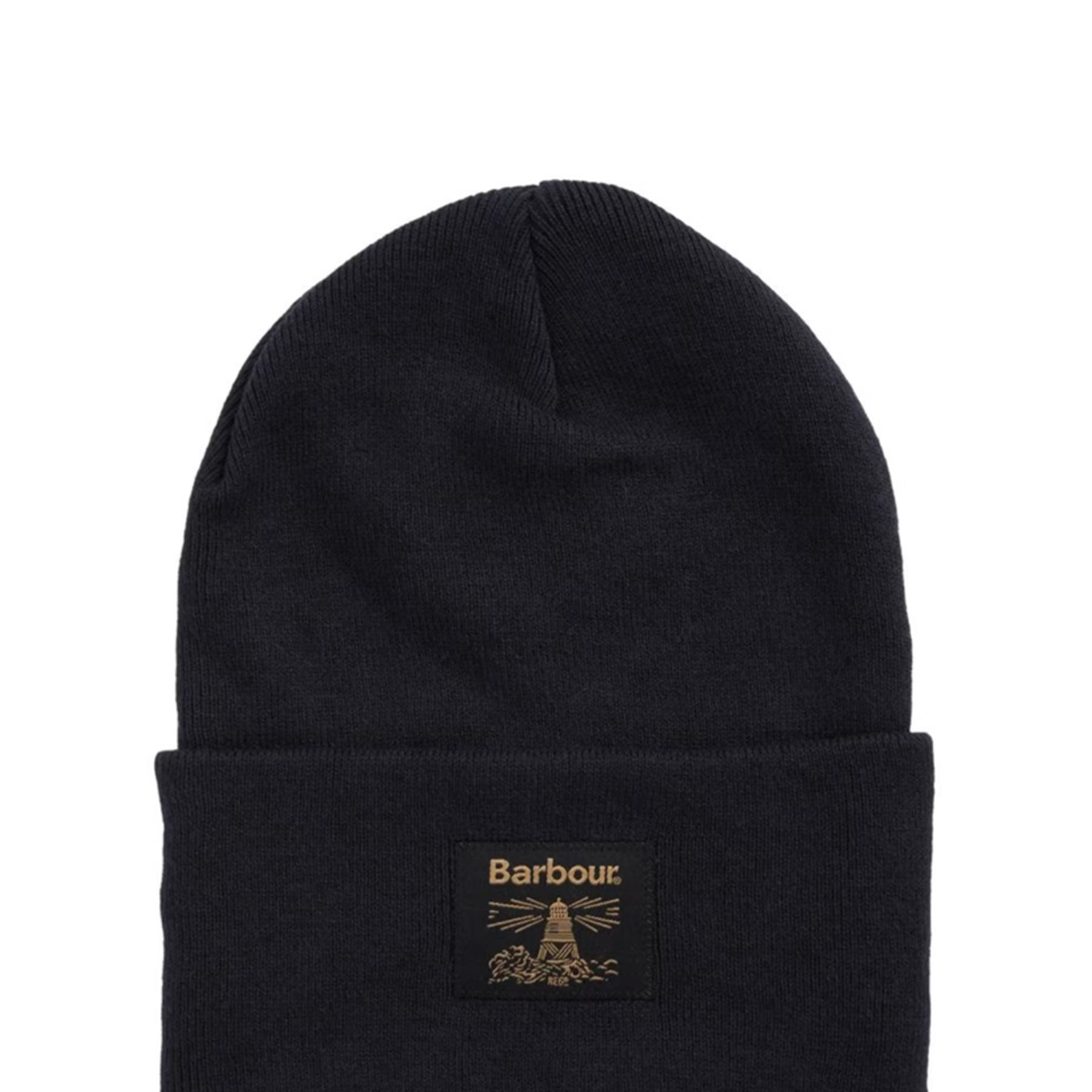 Barbour Beanie Hat with Knit Cuff in Blue