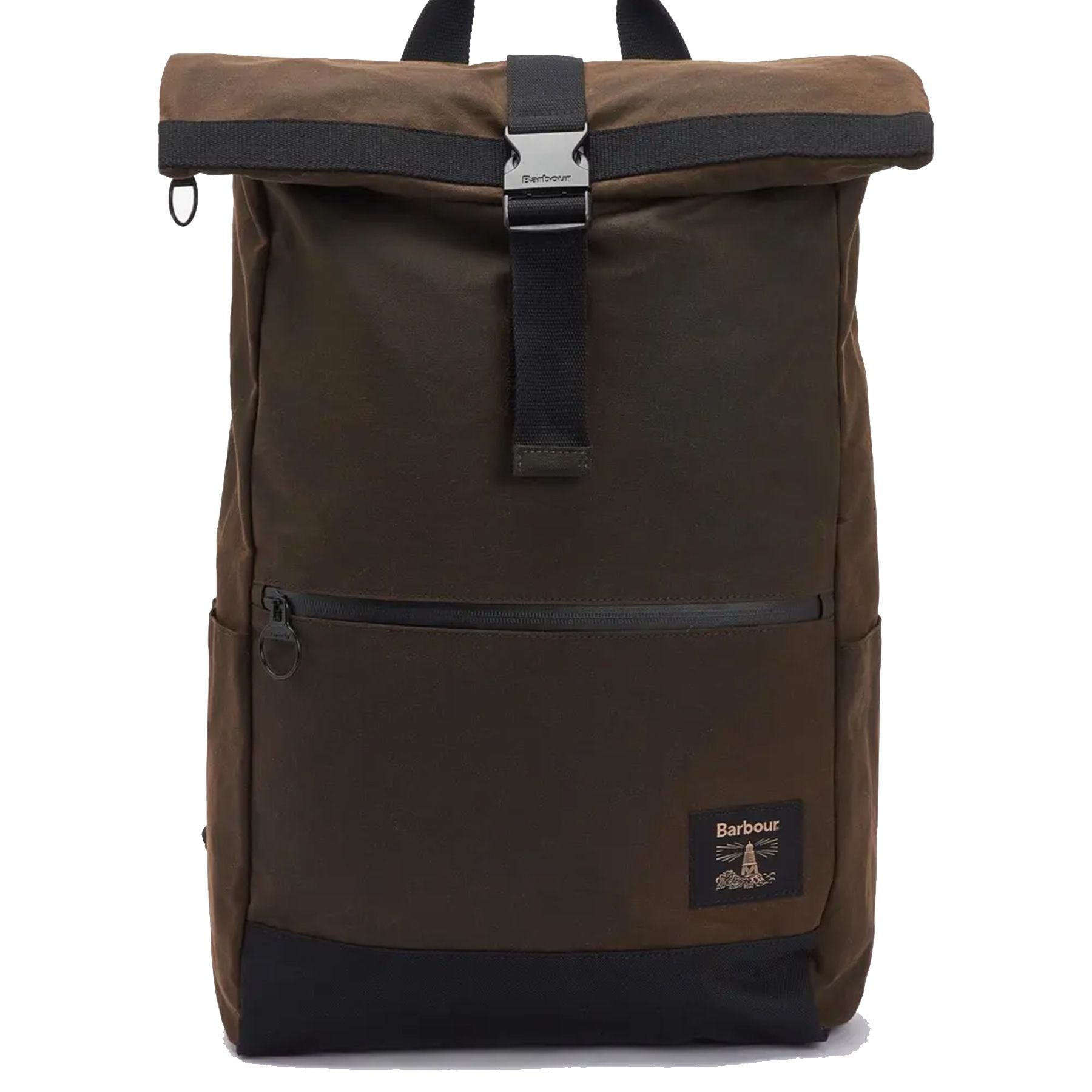 Barbour Olive Green Waxed Cotton Weatherproof Backpack