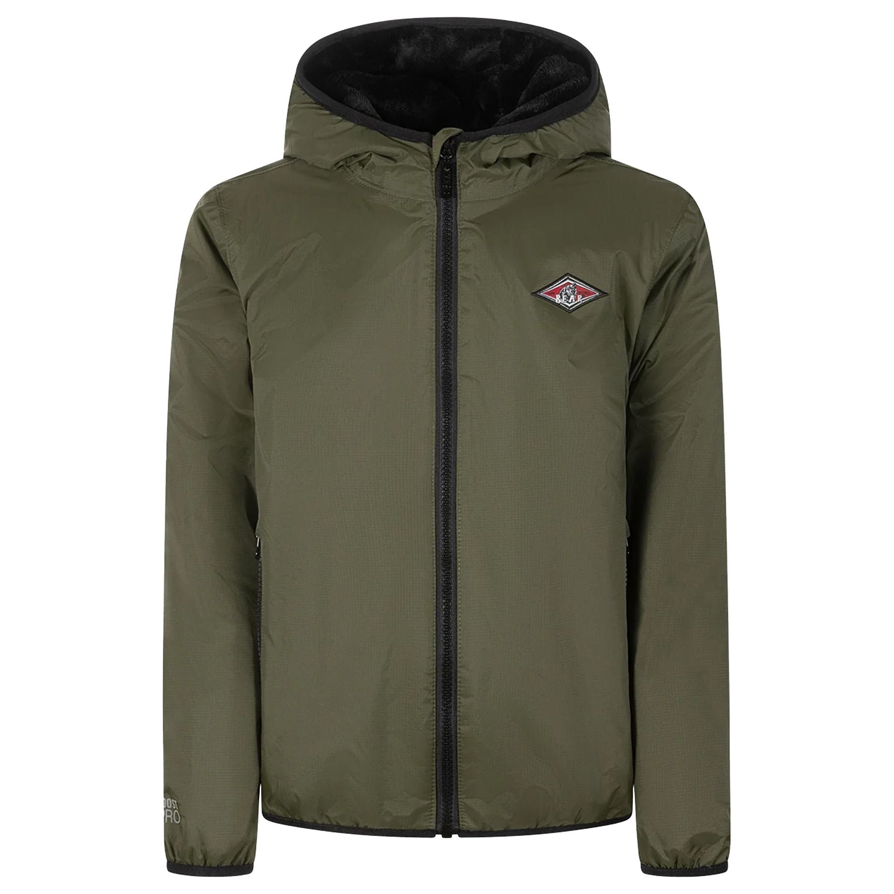 Bear Fullzip Jacket with Hood and Applied Logo