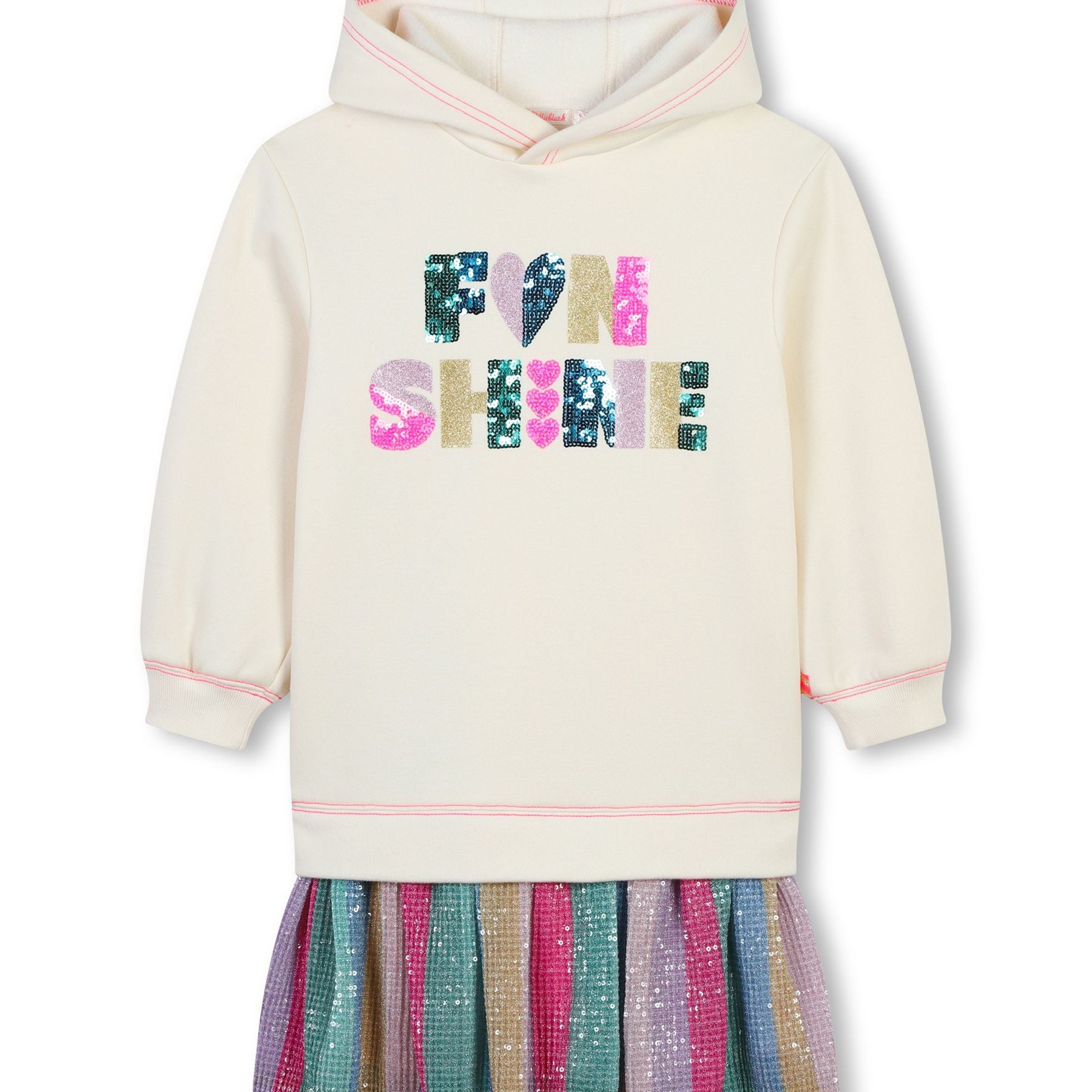 Billieblush Two-Material Hooded Dress