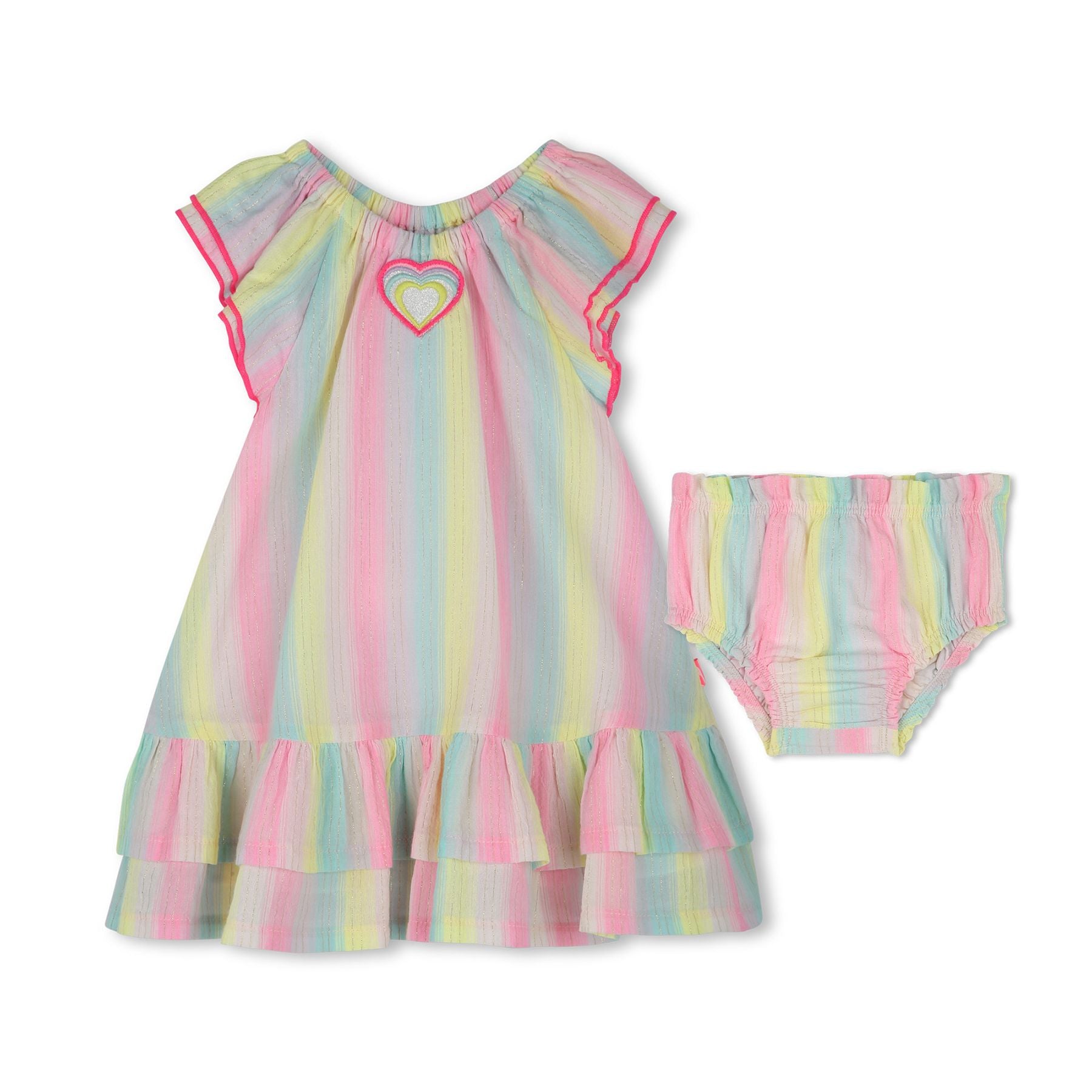Billieblush Striped Sportswear Set Embellished with Shiny Threads