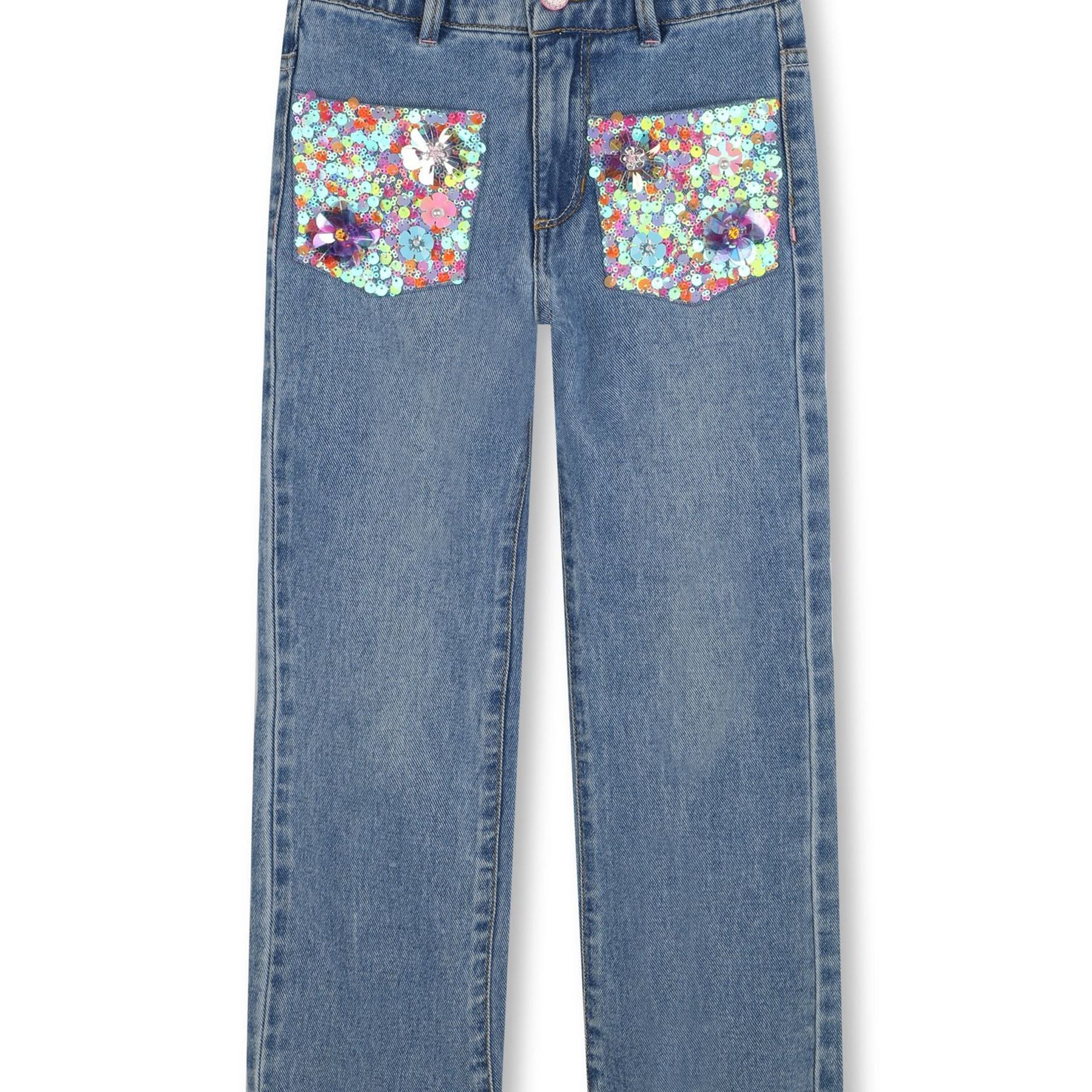 Billieblush Jeans with Sparkling Sequins