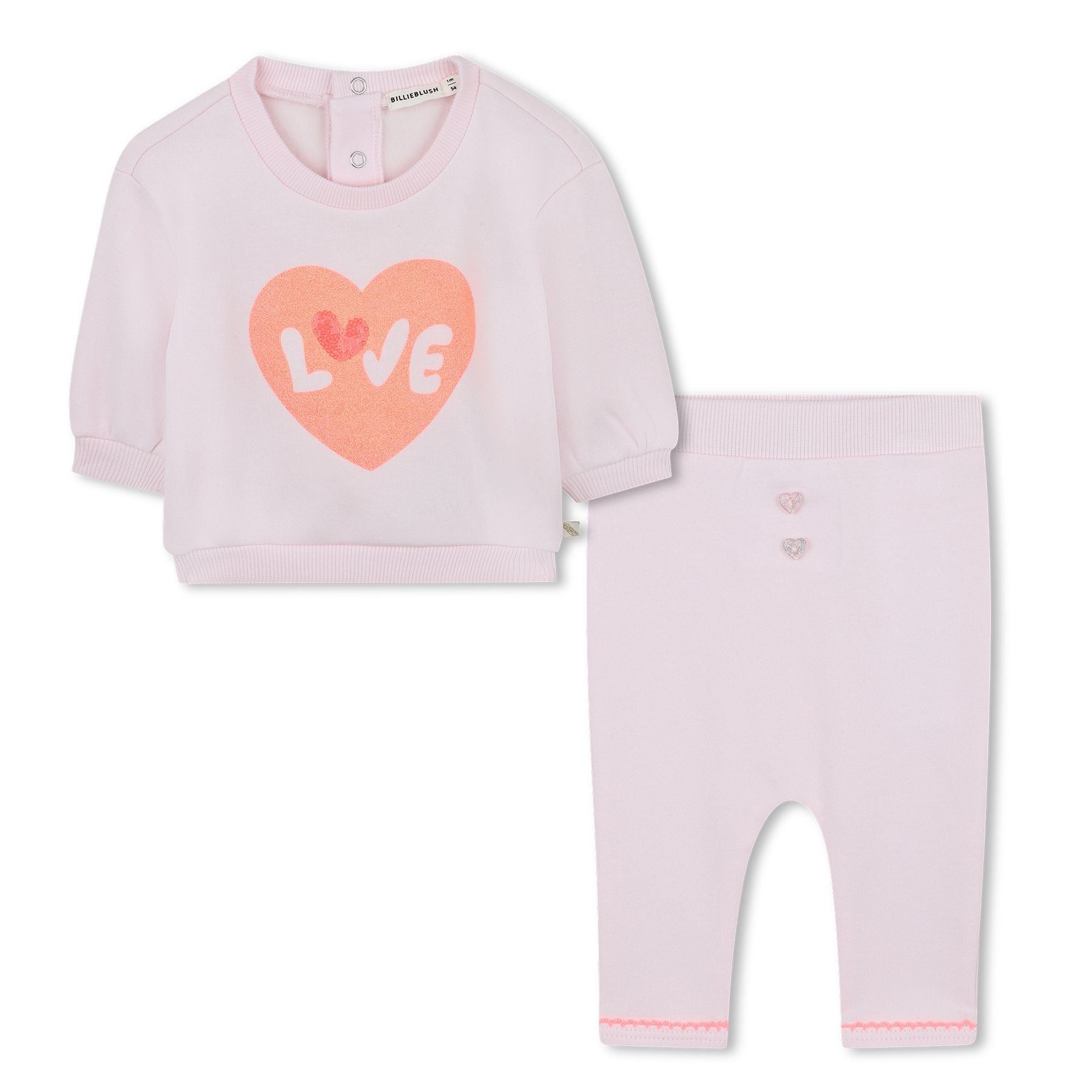 Billieblush Pink Sweatshirt and Trousers Tracksuit