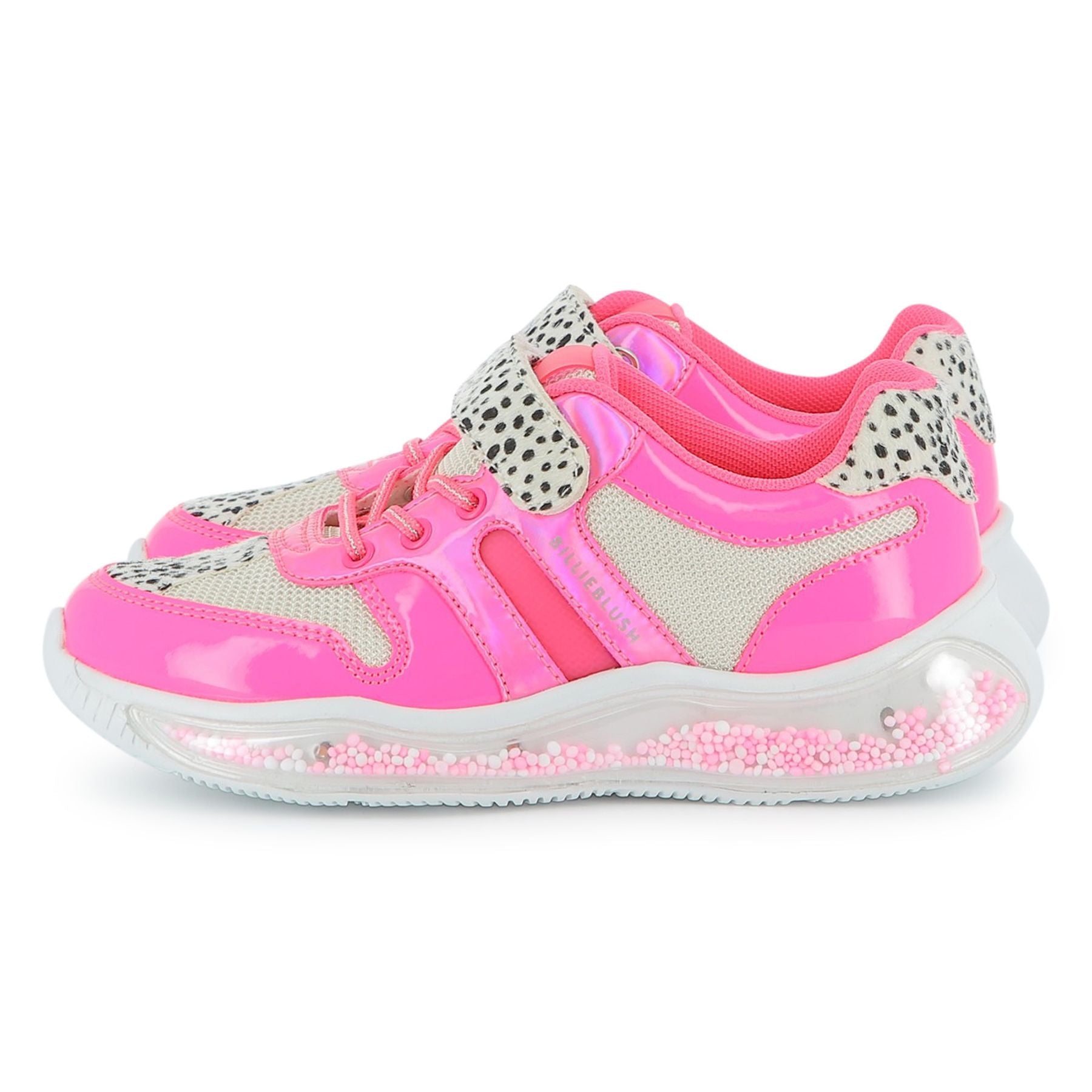 Billieblush Sneakers with Velcro Closure and Two-Tone Elastic Laces