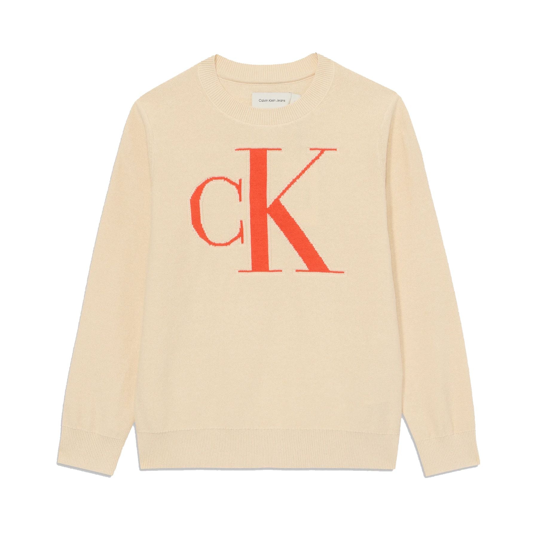 Calvin Klein Kids Crew Neck Sweater Grey Monogram