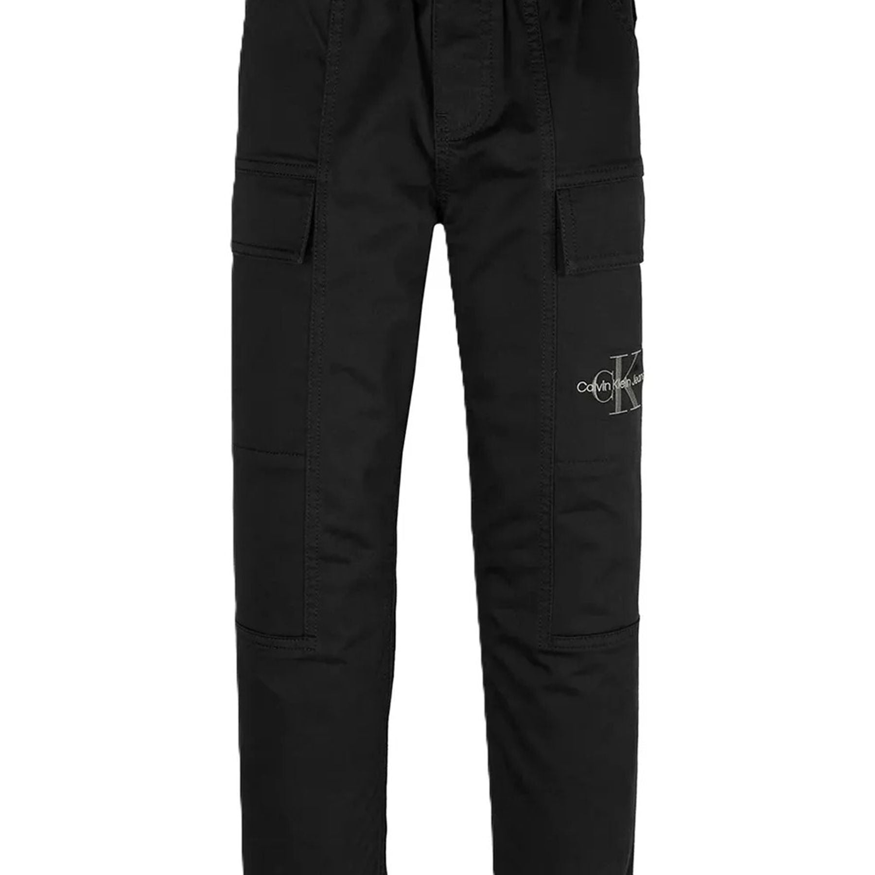 Calvin Klein Kids Essential Black Cargo Pants in Stretch Fabric