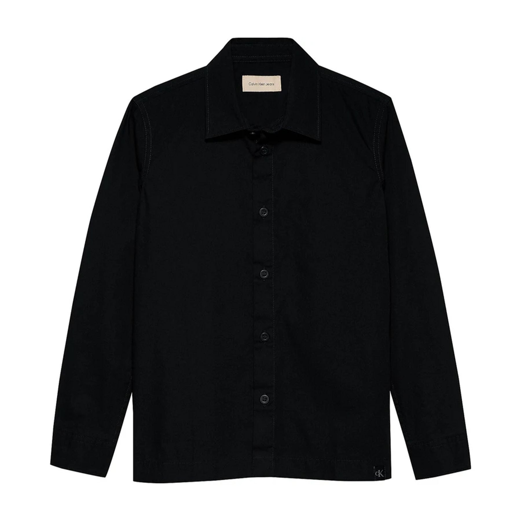 Calvin Klein Kids Solid Color Poplin Shirt