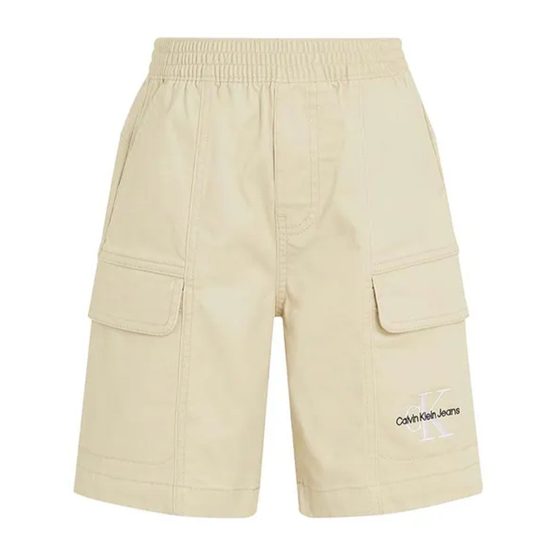 Calvin Klein Kids Bermuda Shorts with Cargo Pockets in Grey