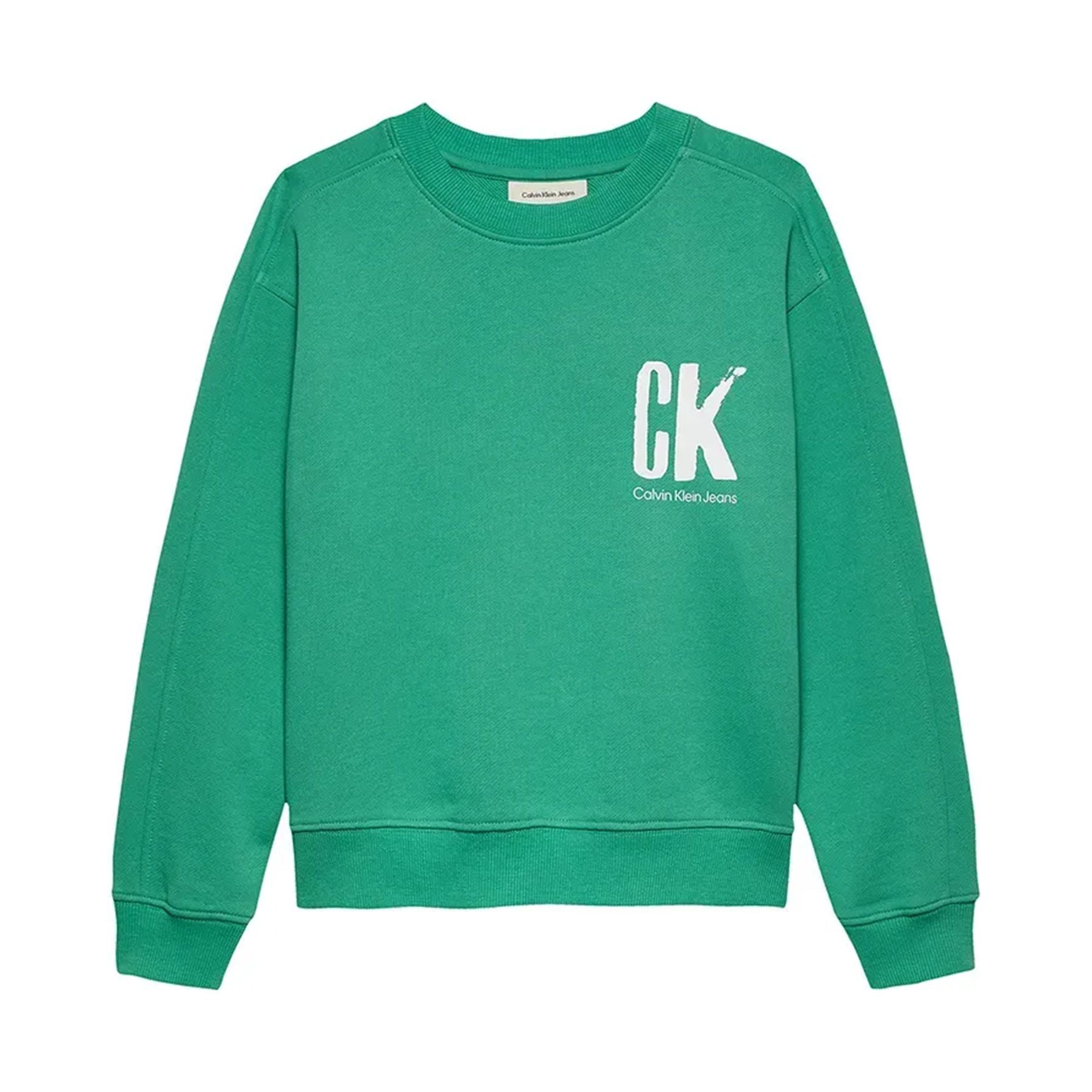 Calvin Klein Kids Lightweight Crewneck Sweatshirt Green