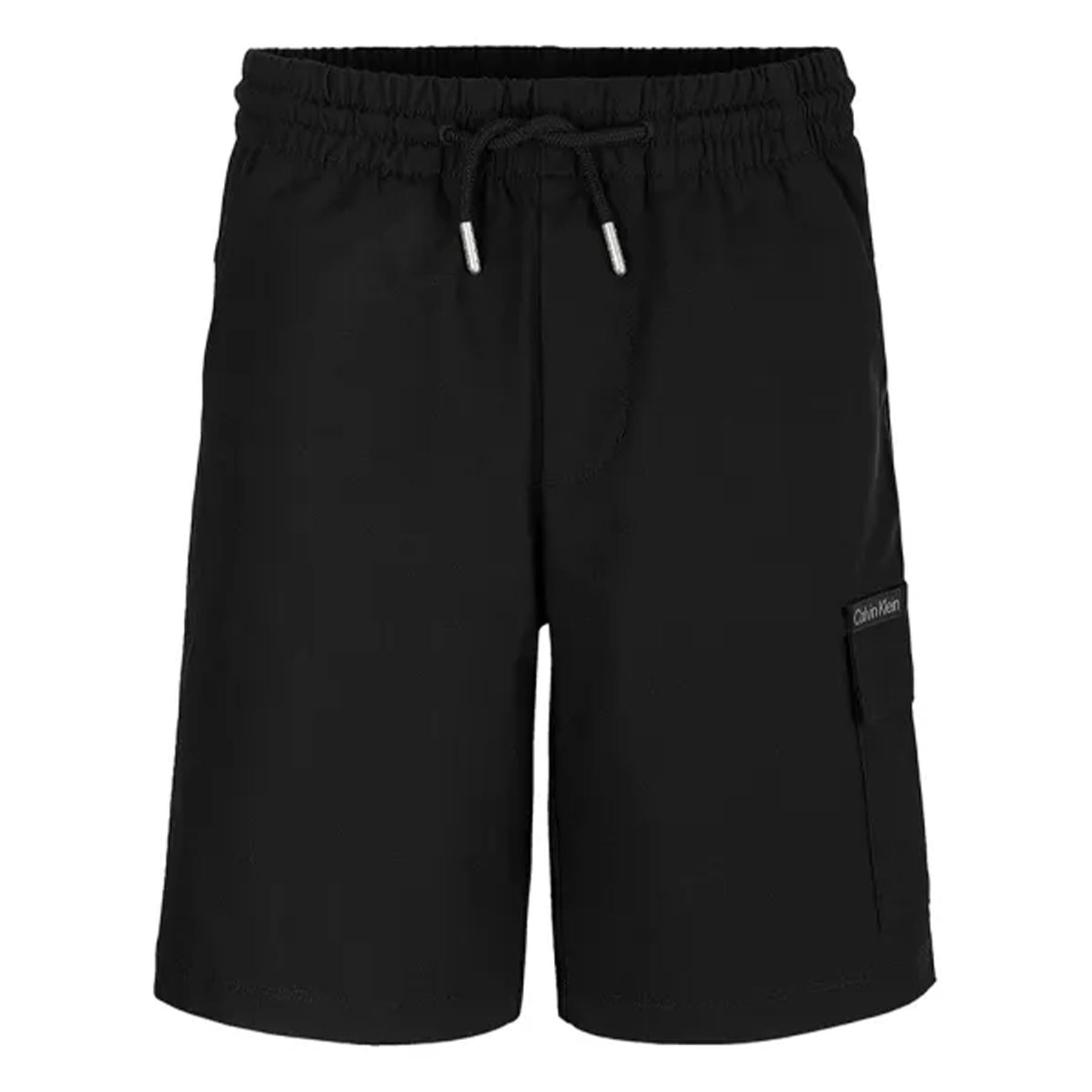 Calvin Klein Kids Lightweight Black Fleece Bermuda Shorts