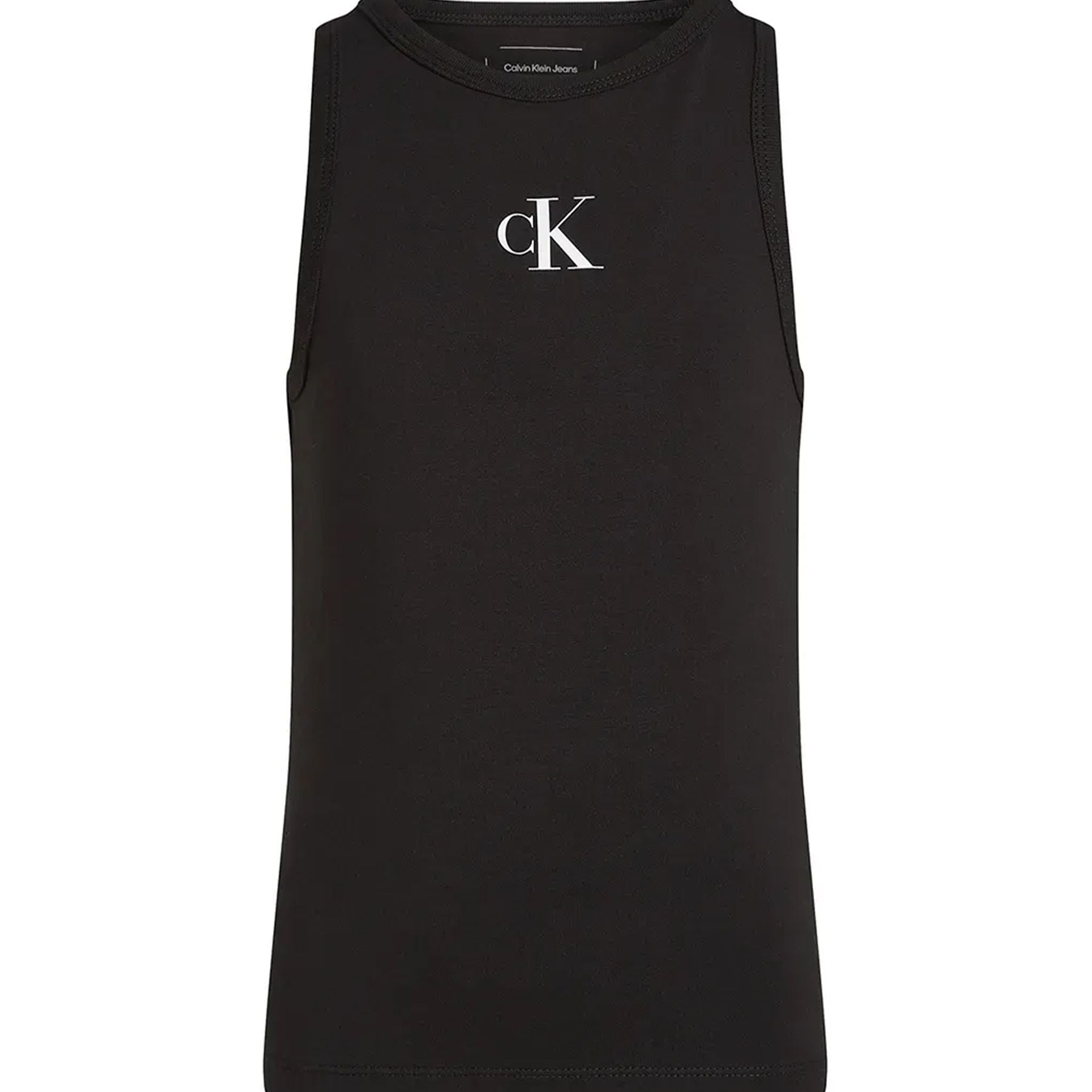 Calvin Klein Kids Black Printed Crew Neck Top
