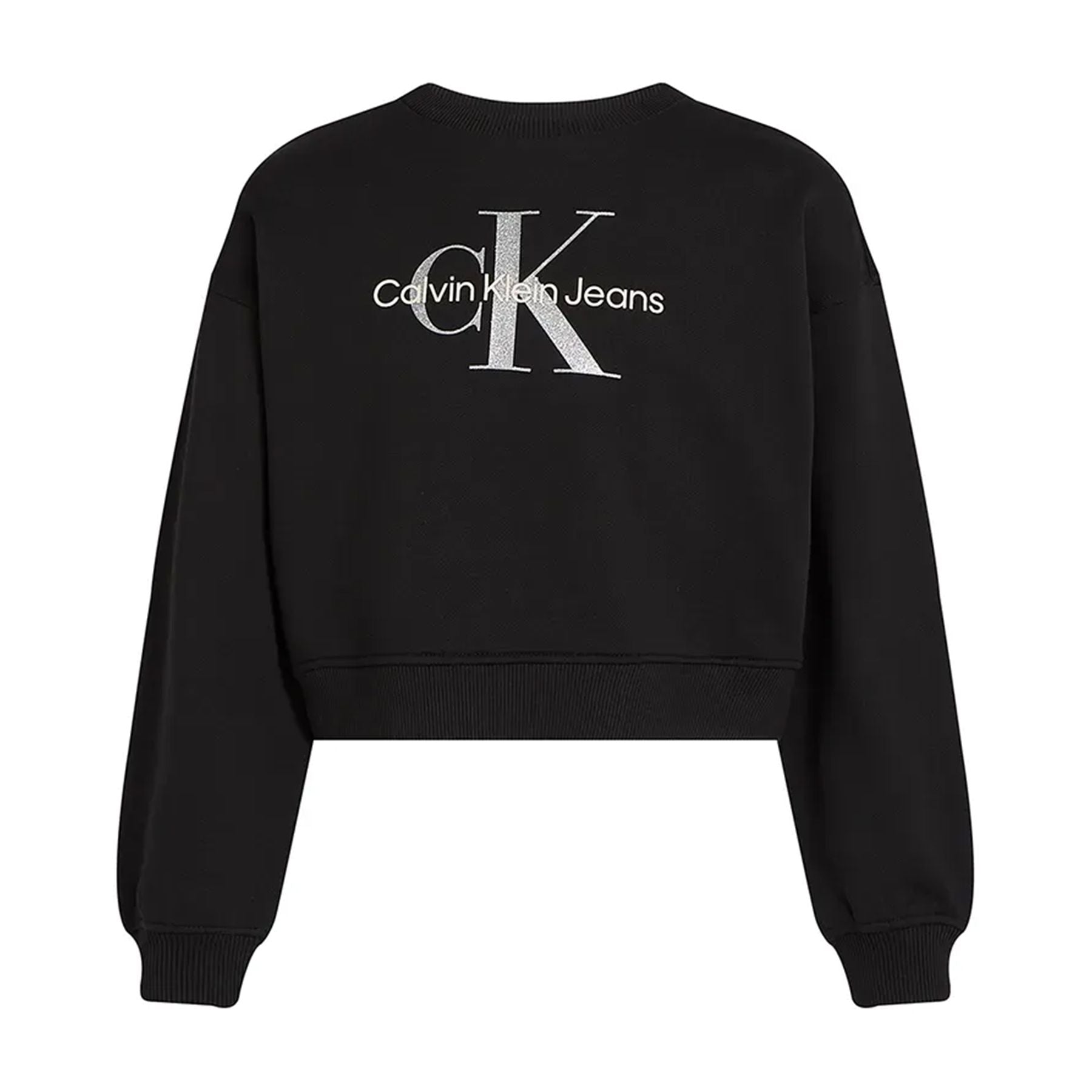 Glitter crewneck sweatshirt with monologue