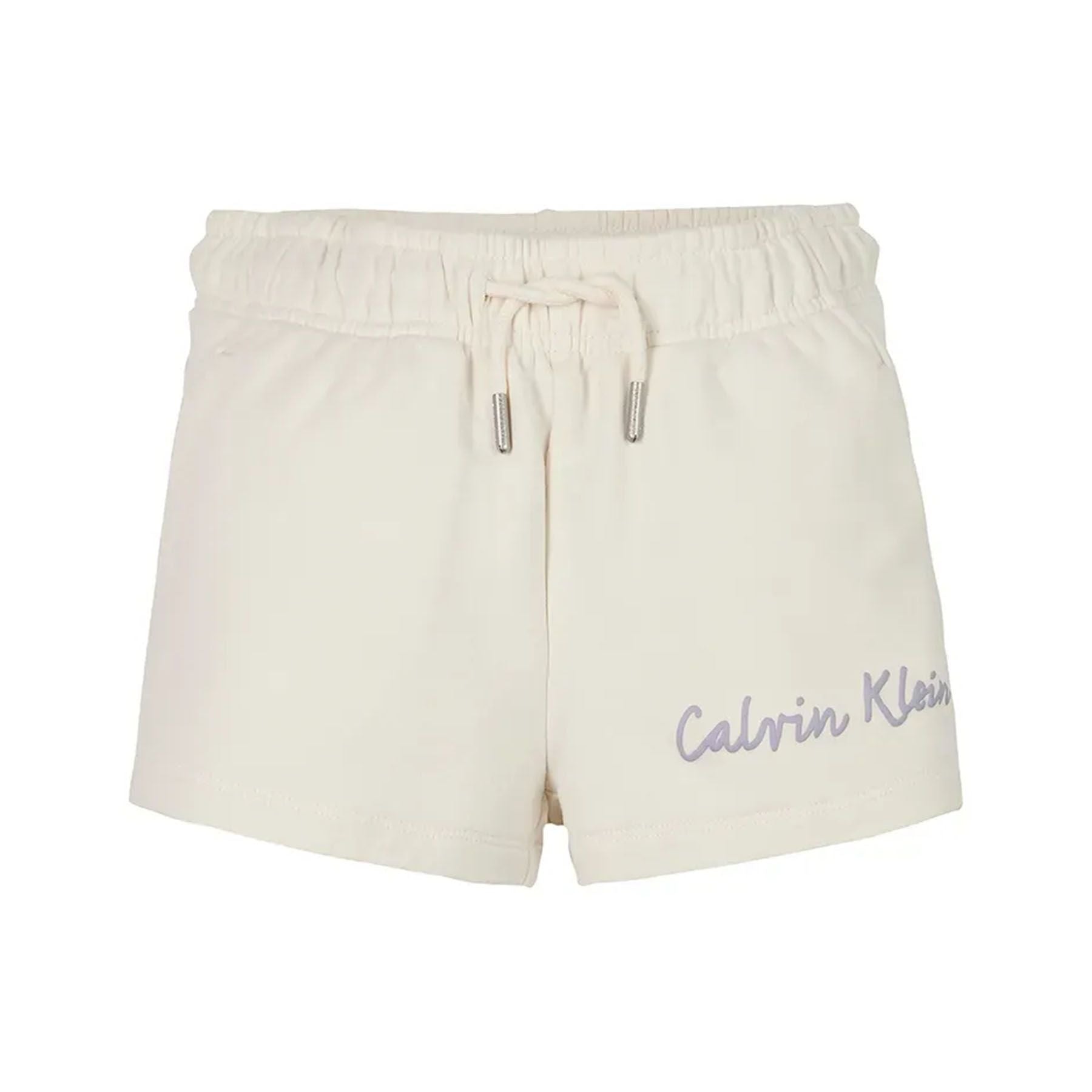 Calvin Klein Kids Lightweight Fleece Shorts with Logo