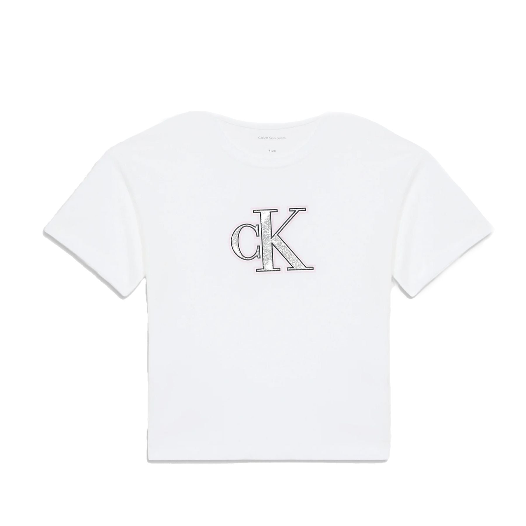Calvin Klein Kids White T-Shirt with Festive Graphic