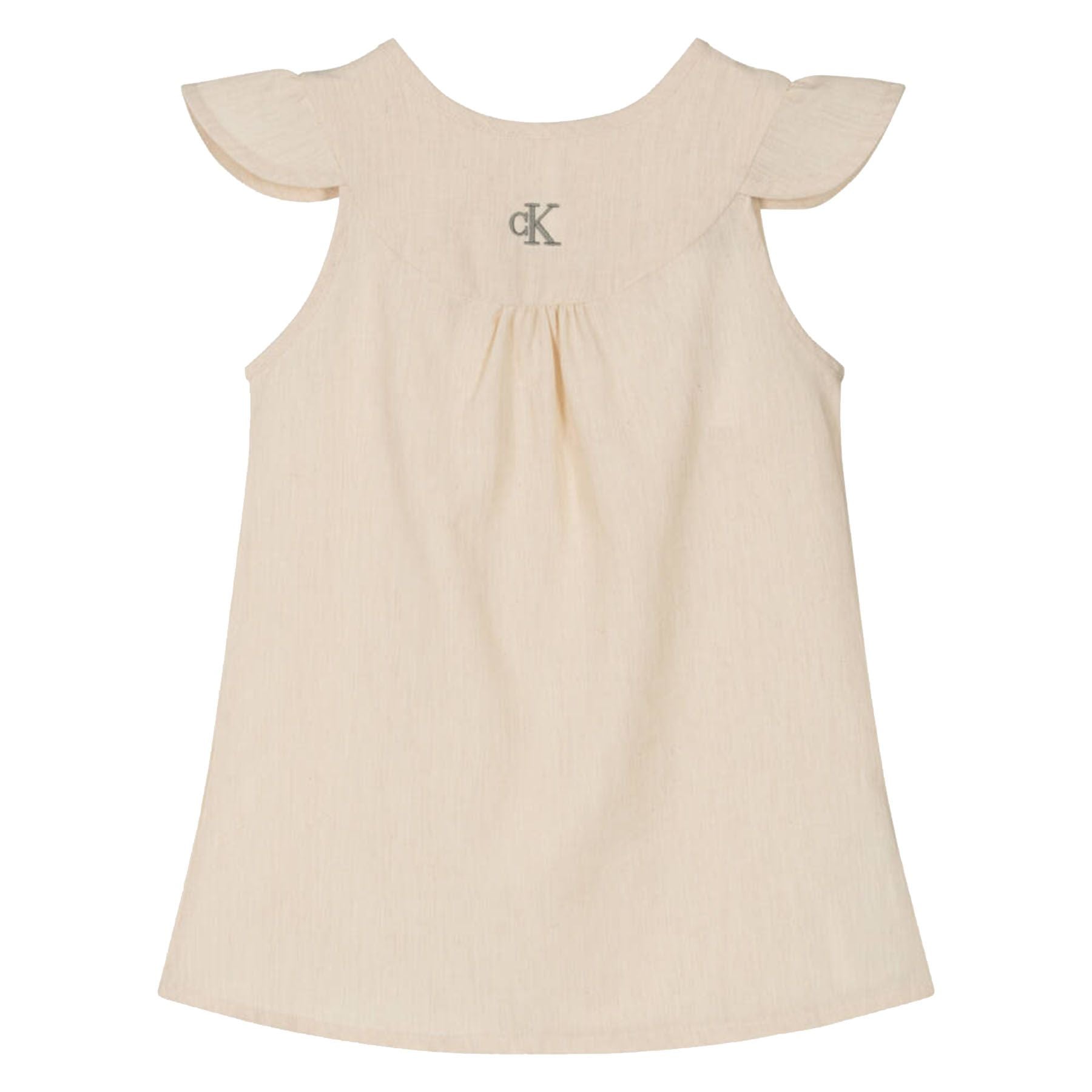 Calvin Klein Kids Cotton Dress with Embroidered Logo