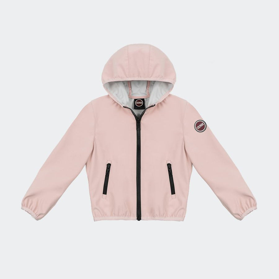 Lightweight Stretch Jacket with Pink Hood