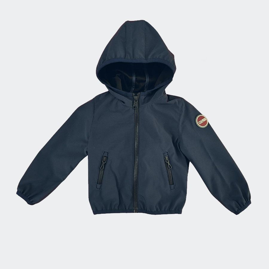 Lightweight Stretch Jacket with Blue Hood