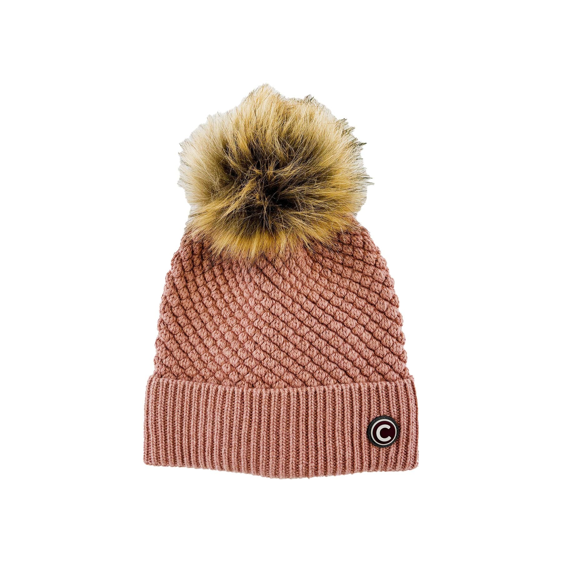 Colmar Pink Hat with Fur Pom Pom
