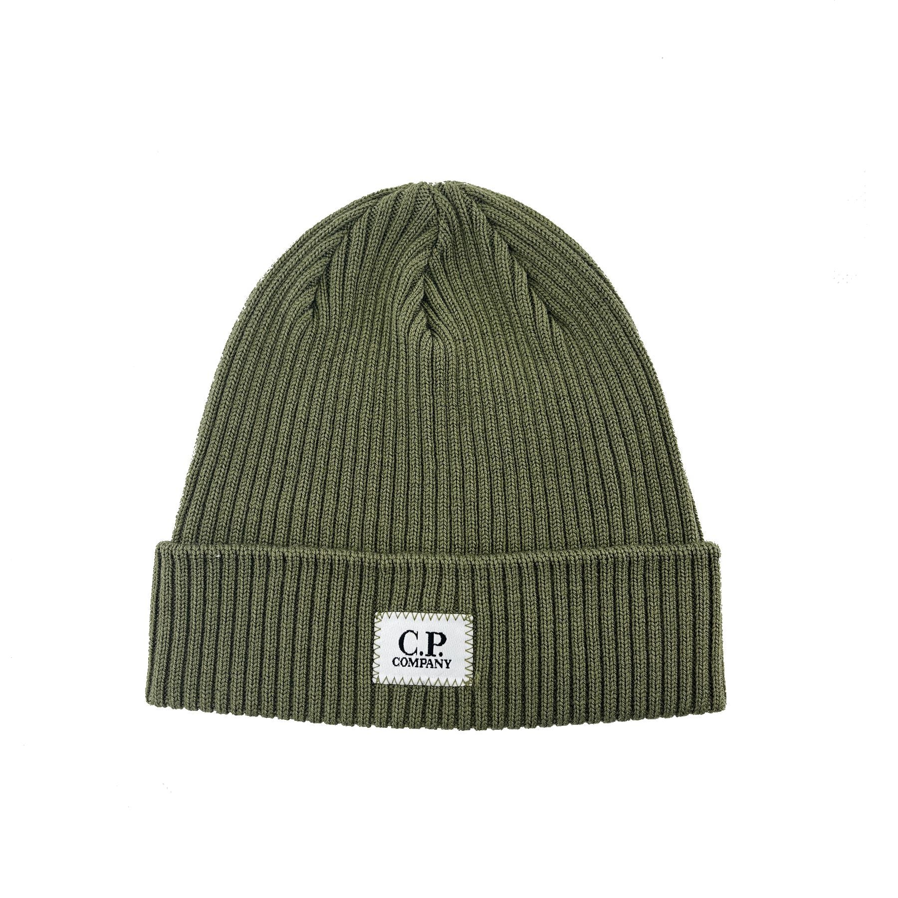 Cp company Green Wool Ribbed Knit Hat