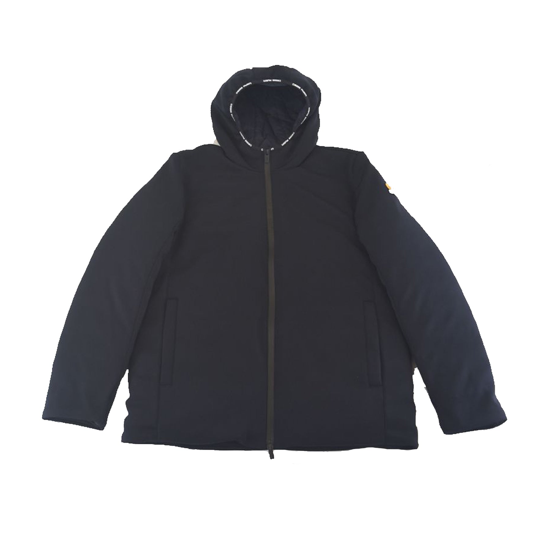 Down jacket in water-repellent technical fabric