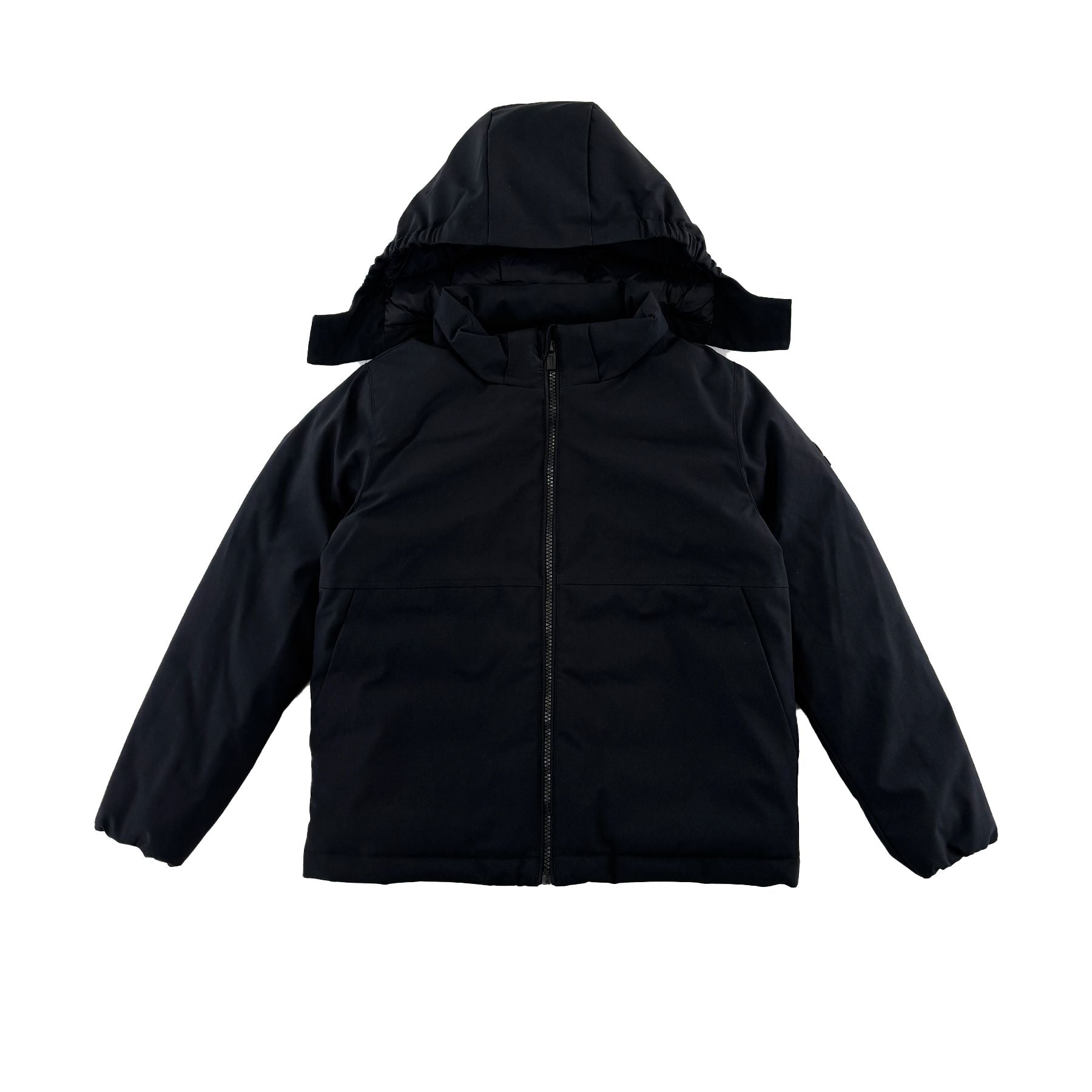 Ciesse Piumini Black Water-Repellent Down Jacket with Hood