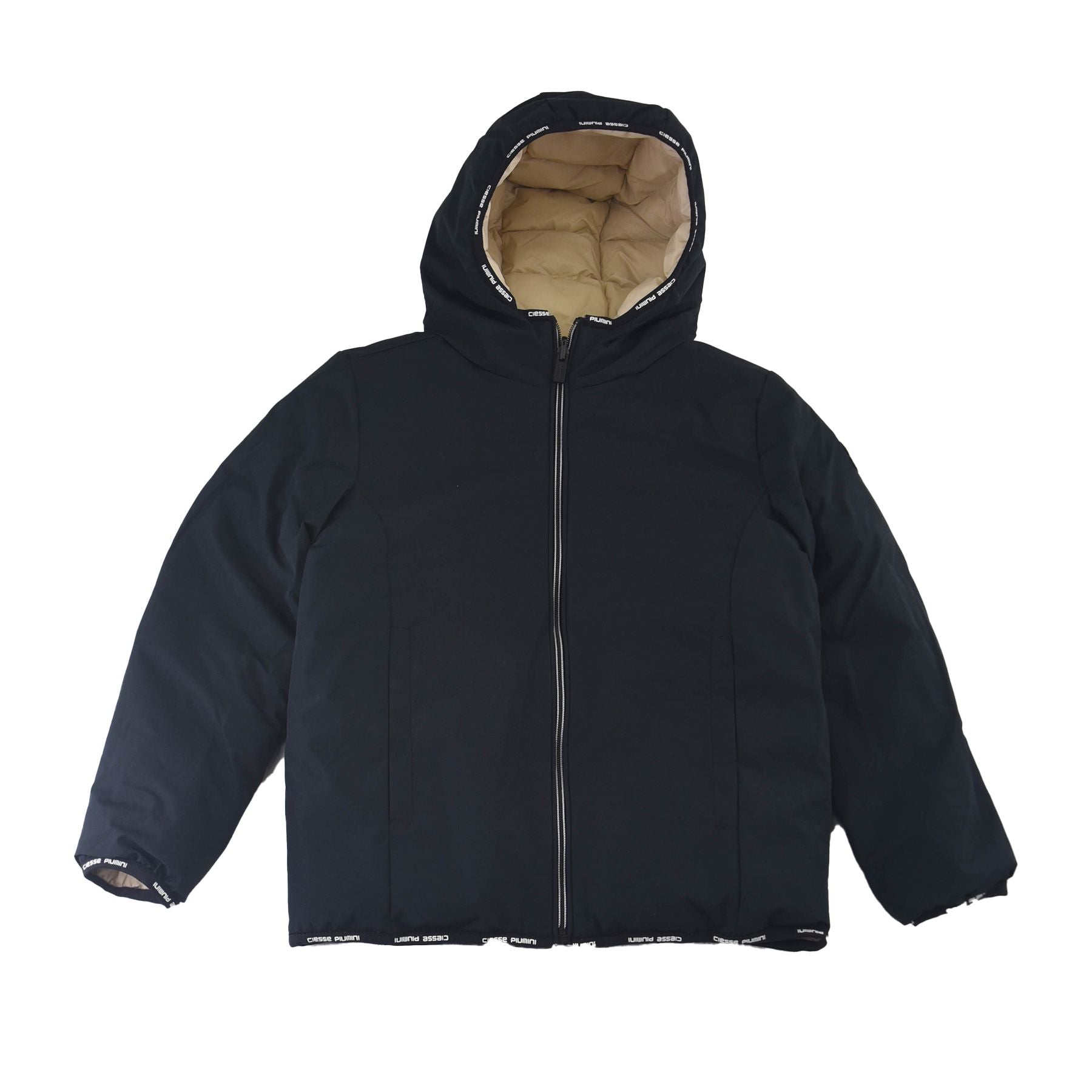 Reversible Down Jacket with Hood
