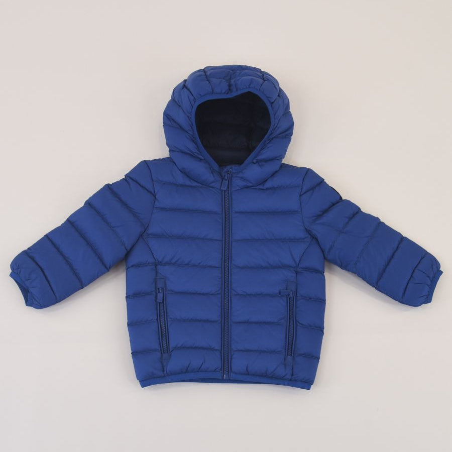 Plain down jacket with hood