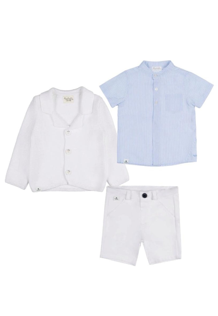 Cerimonia Nanan Cardigan e Bermuda