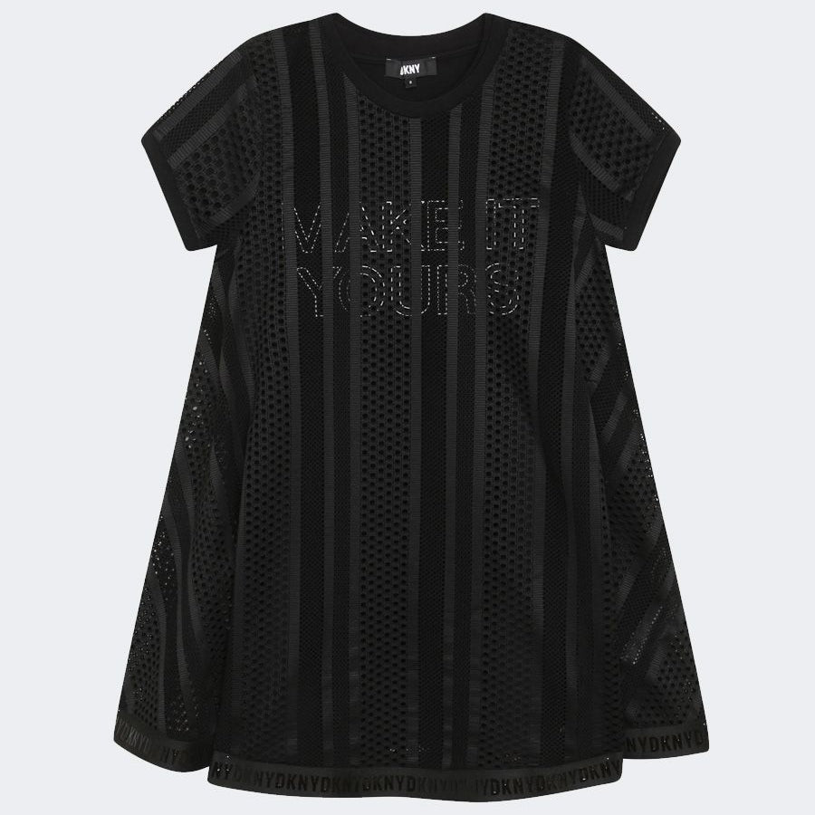 Dkny 2-in-1 Mesh-Effect Dress