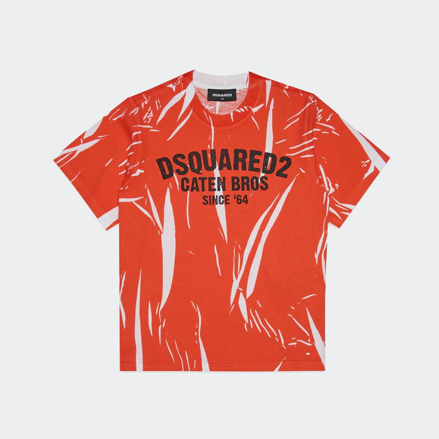 Dsquared2 Crew Neck T-shirt with Printed Pattern