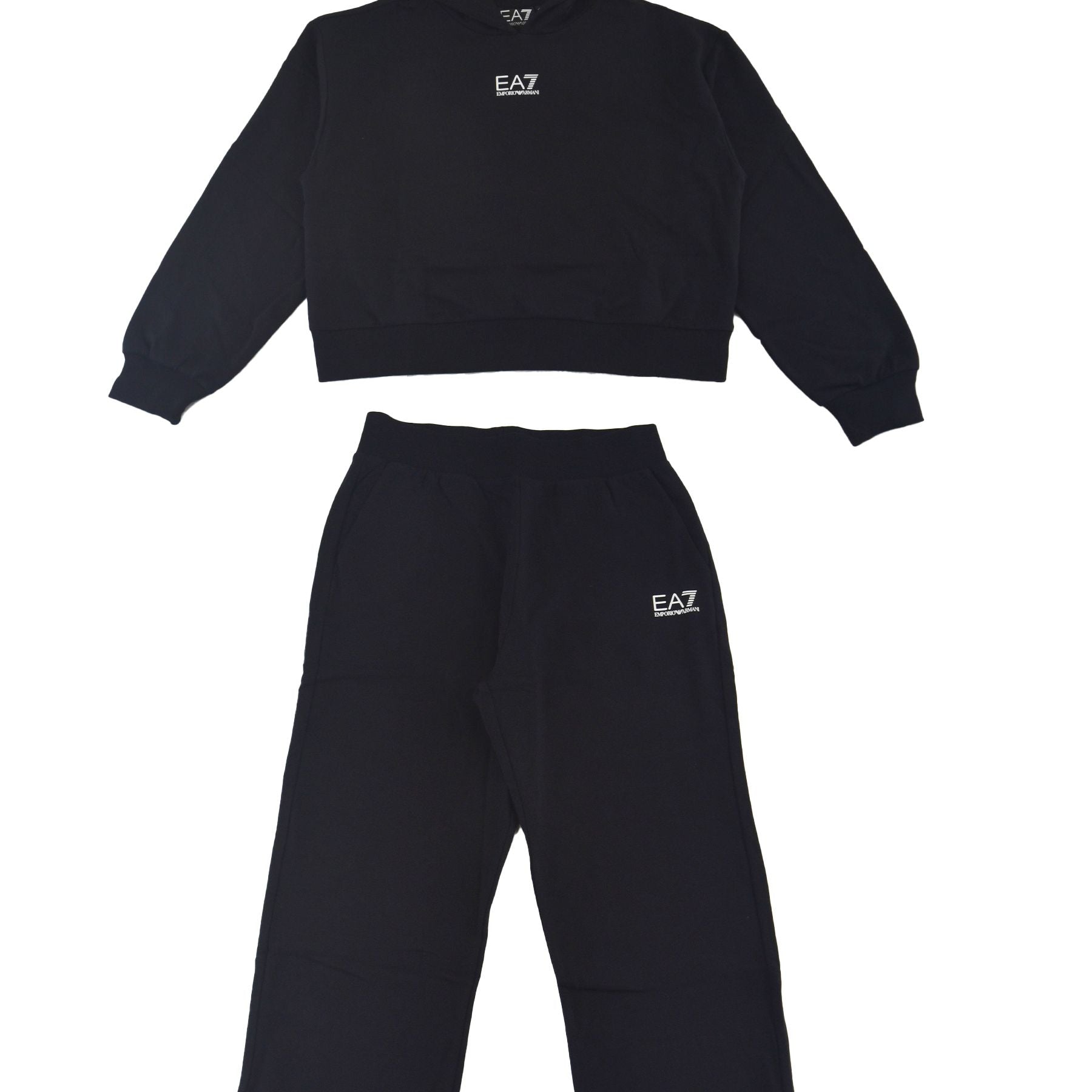 Black organic cotton sweatshirt and trousers
