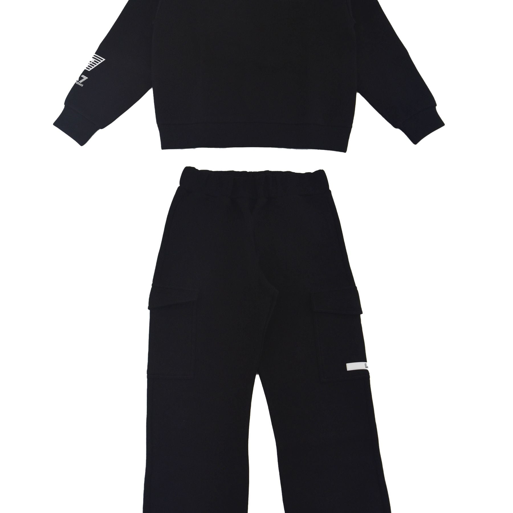 Ea7 Armani Black Modal Cotton Tracksuit