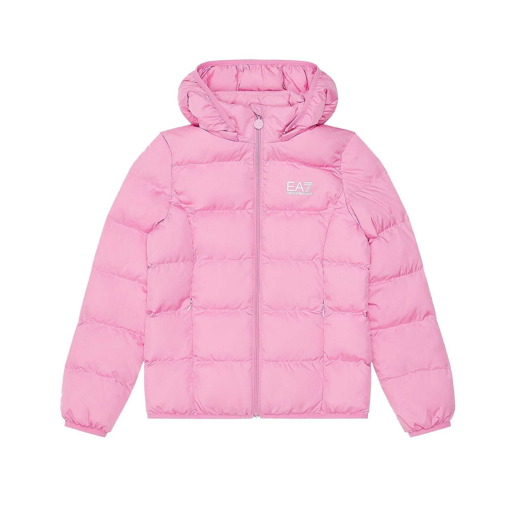 Ea7 Armani Quilted Jacket in Orchid Pink with Hood