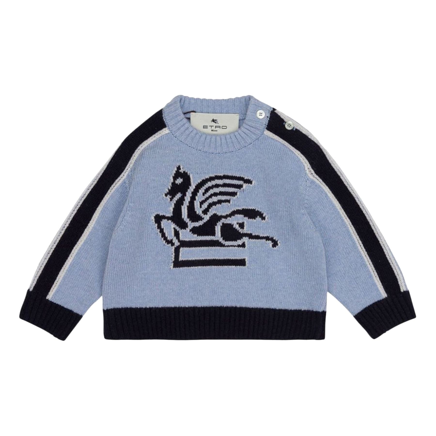 Etro Pegaso Sweater in Light Blue