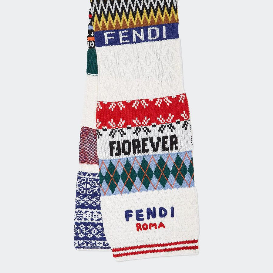 Fendi Multicolor Scarf with Logo