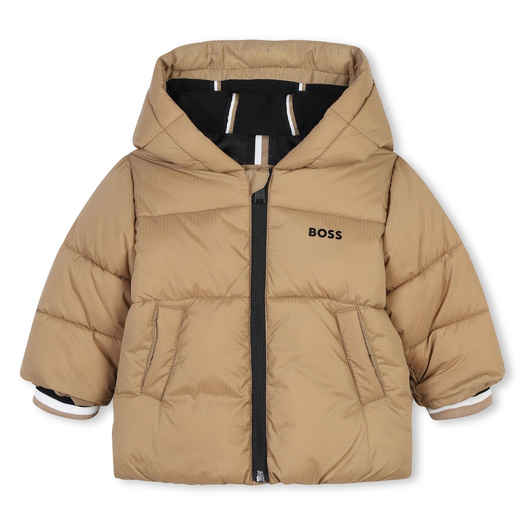 Hugo Boss Down Jacket with Rubber Logo on the Shoulder