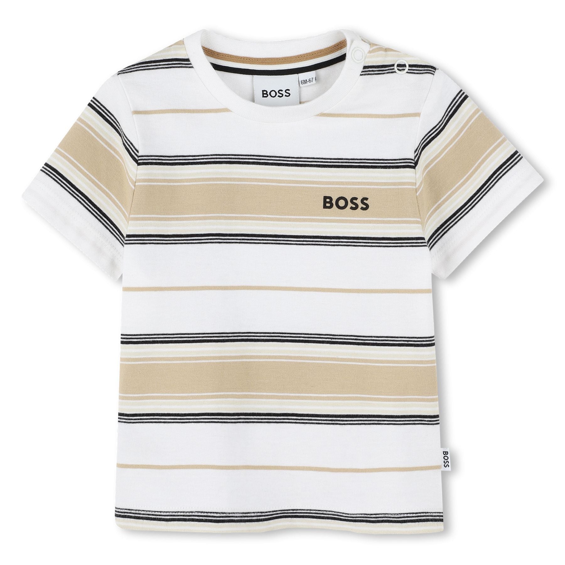 Hugo Boss T-shirt with Woven Stripes
