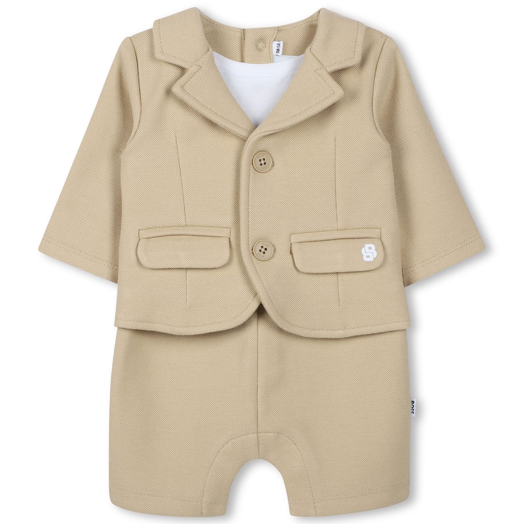 Hugo Boss Double-Face Jersey Piqué Romper